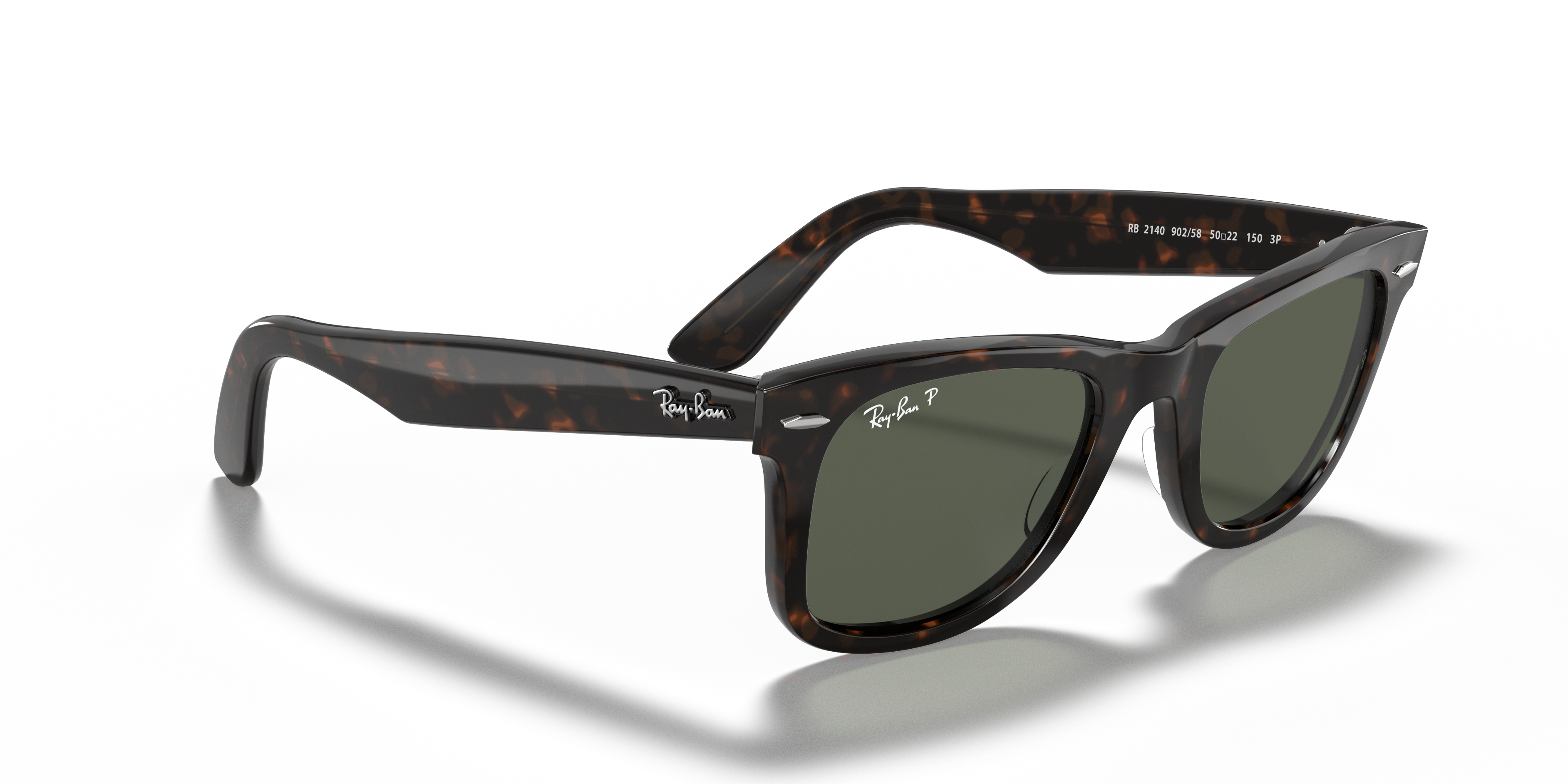 Ray-Ban Wayfarer 0RB2140 Verde Trasparente | Occhiali da Sole Original