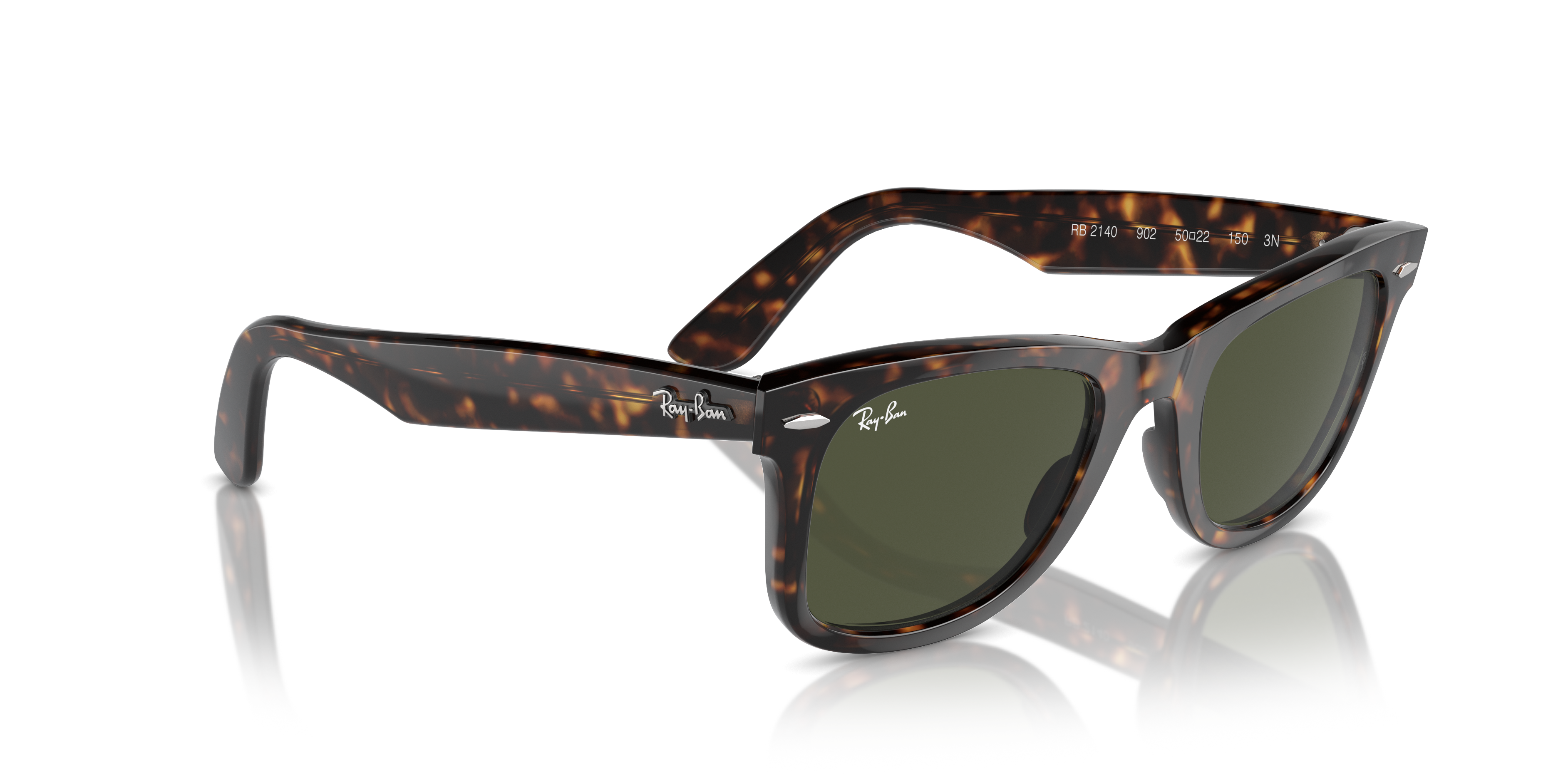 Ray-Ban Wayfarer 0RB2140 Verde Trasparente | Occhiali da Sole Original