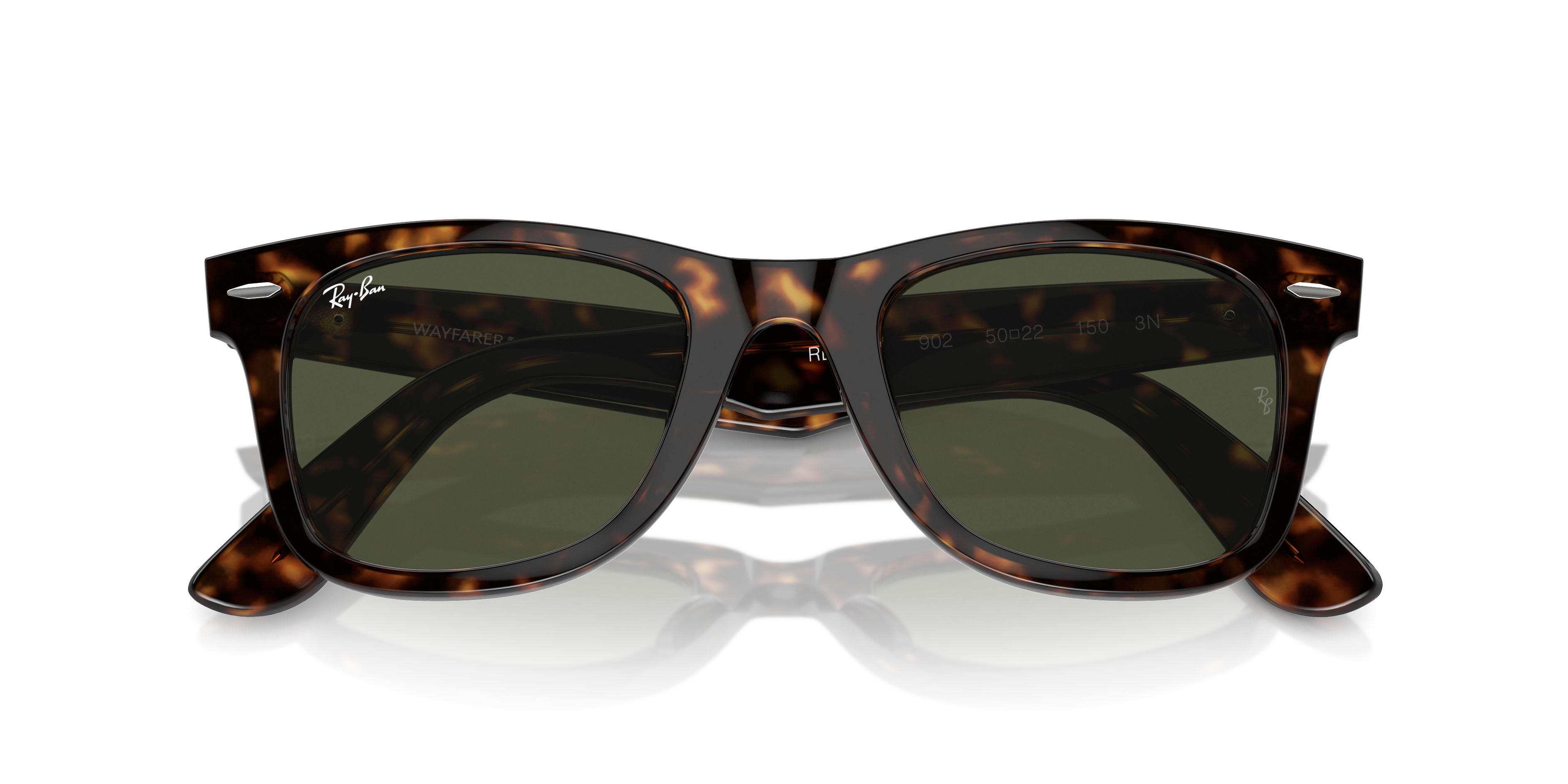 Ray-Ban Wayfarer 0RB2140 Verde Trasparente | Occhiali da Sole Original