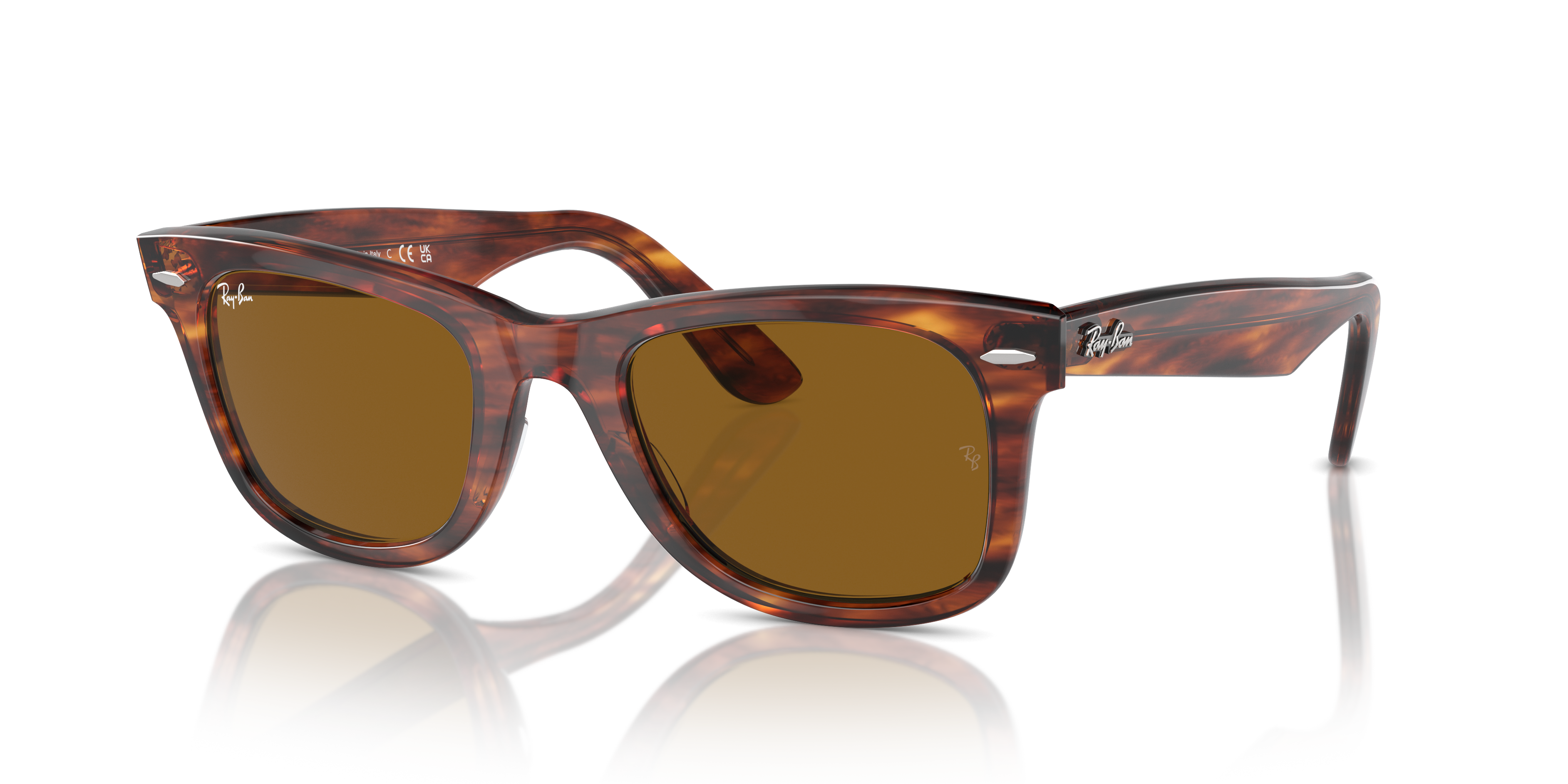 Ray-Ban Wayfarer 0RB2140 Verde Trasparente | Occhiali da Sole Original
