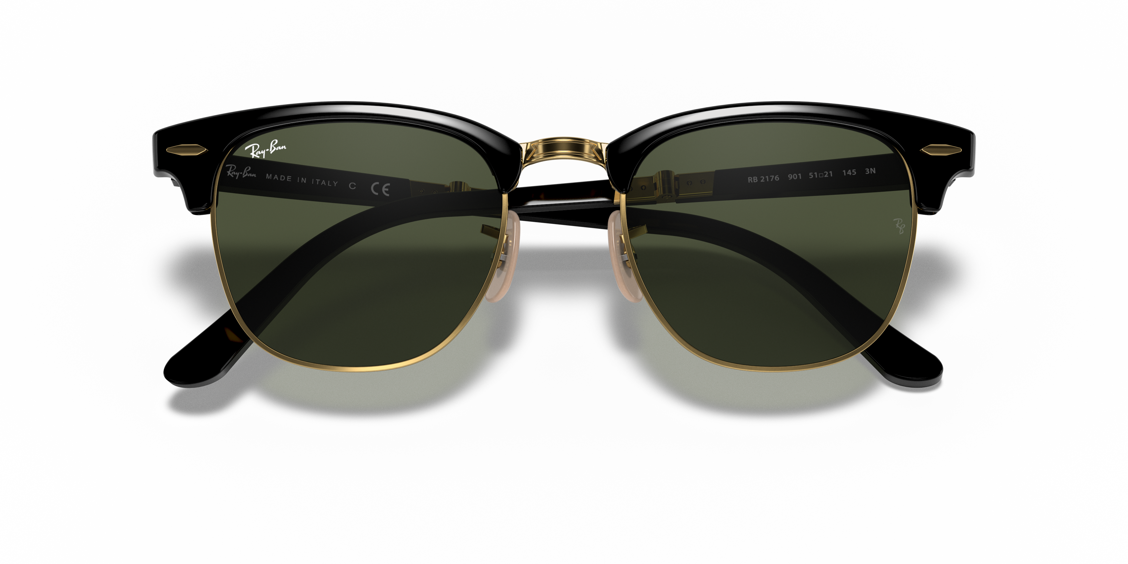 Occhiali da Sole Ray-Ban Clubmaster Folding Neri | Originali 0RB2176
