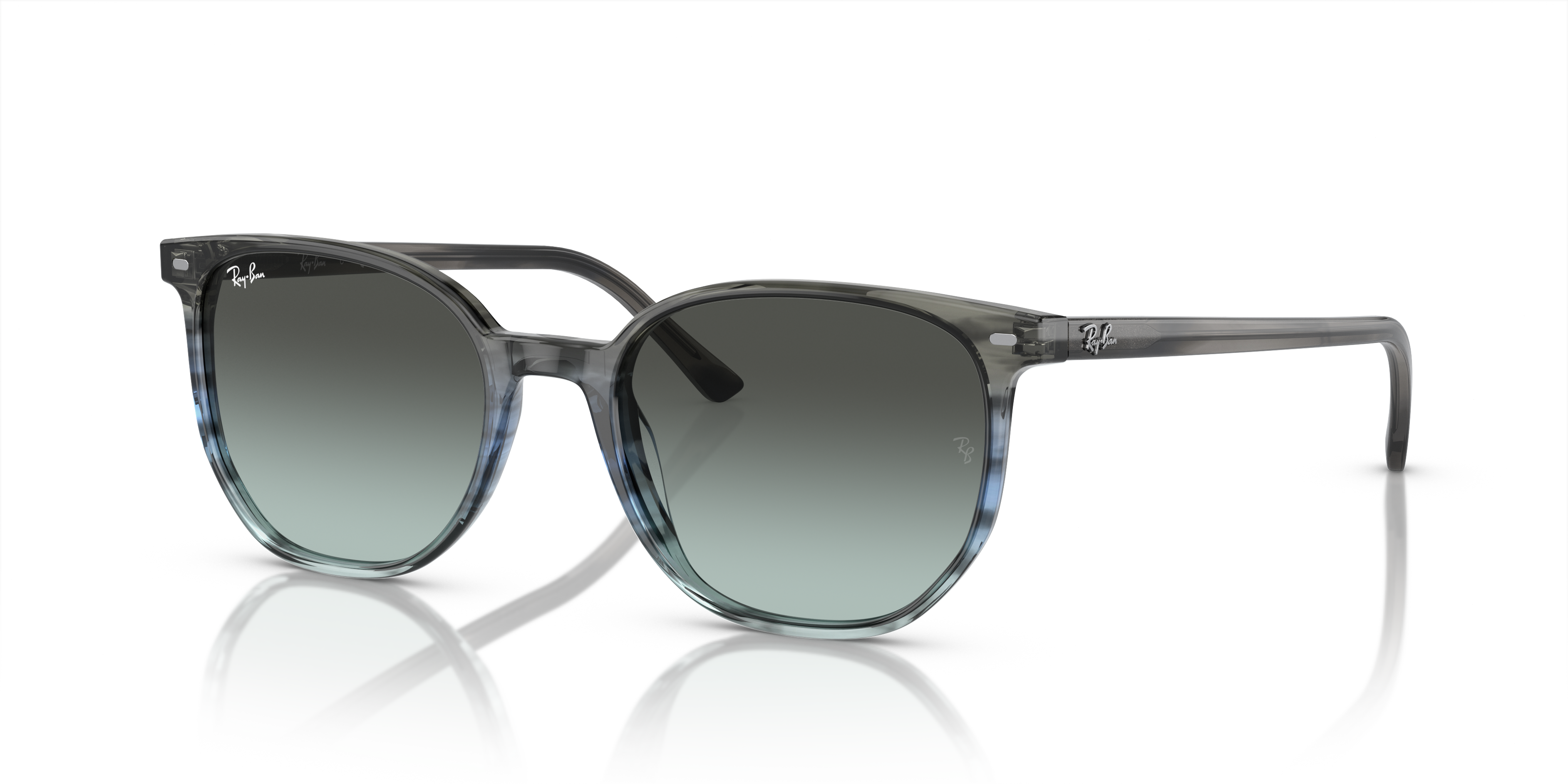 Occhiali da sole Ray-Ban Elliot neri 0RB2197 unisex, vista frontale e laterale