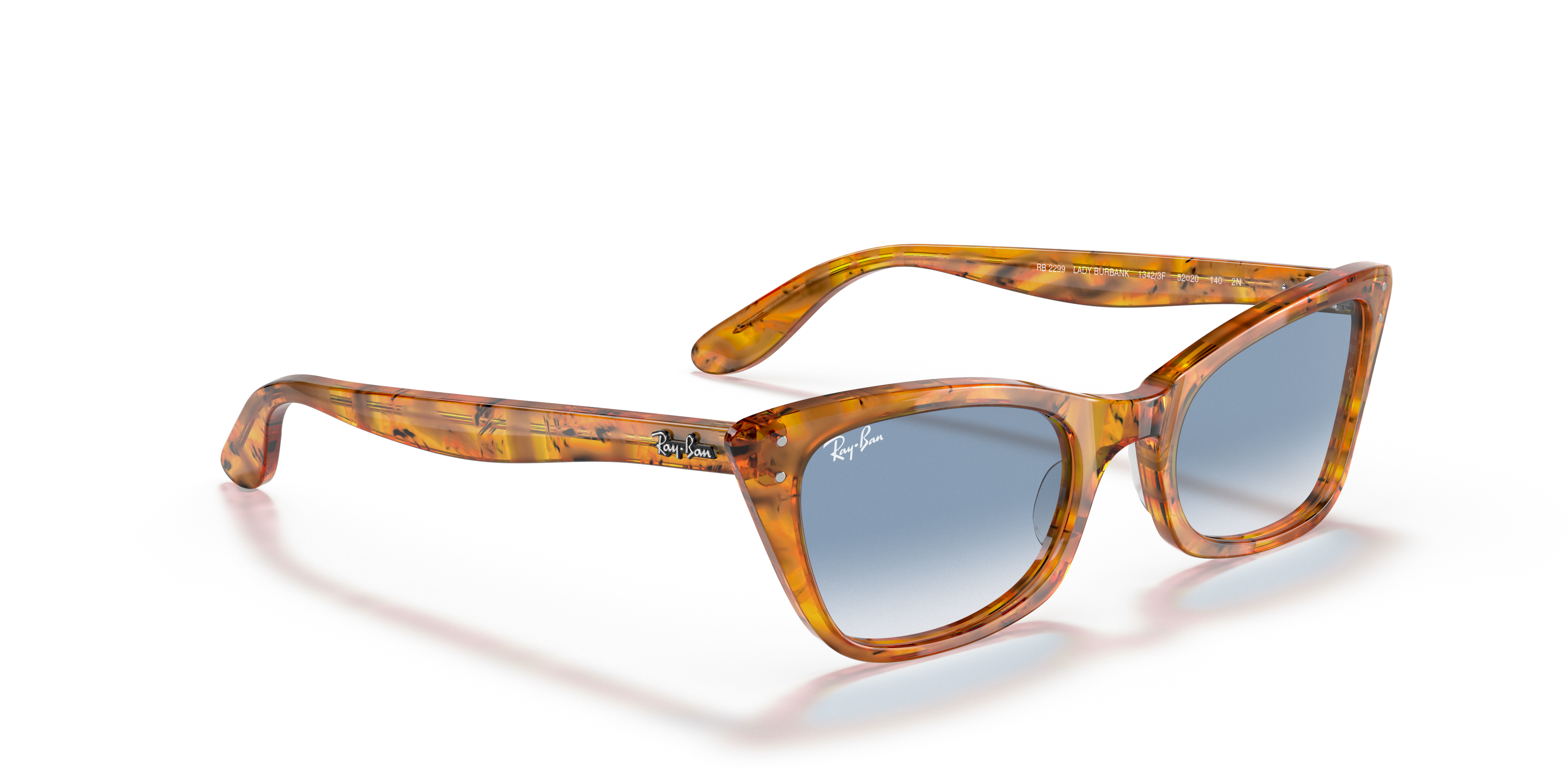 WOMEN'S SUNGLASSES RAY-BAN RB 2299 LADY BURBANK 901/31 BLACK CALIBER 52 