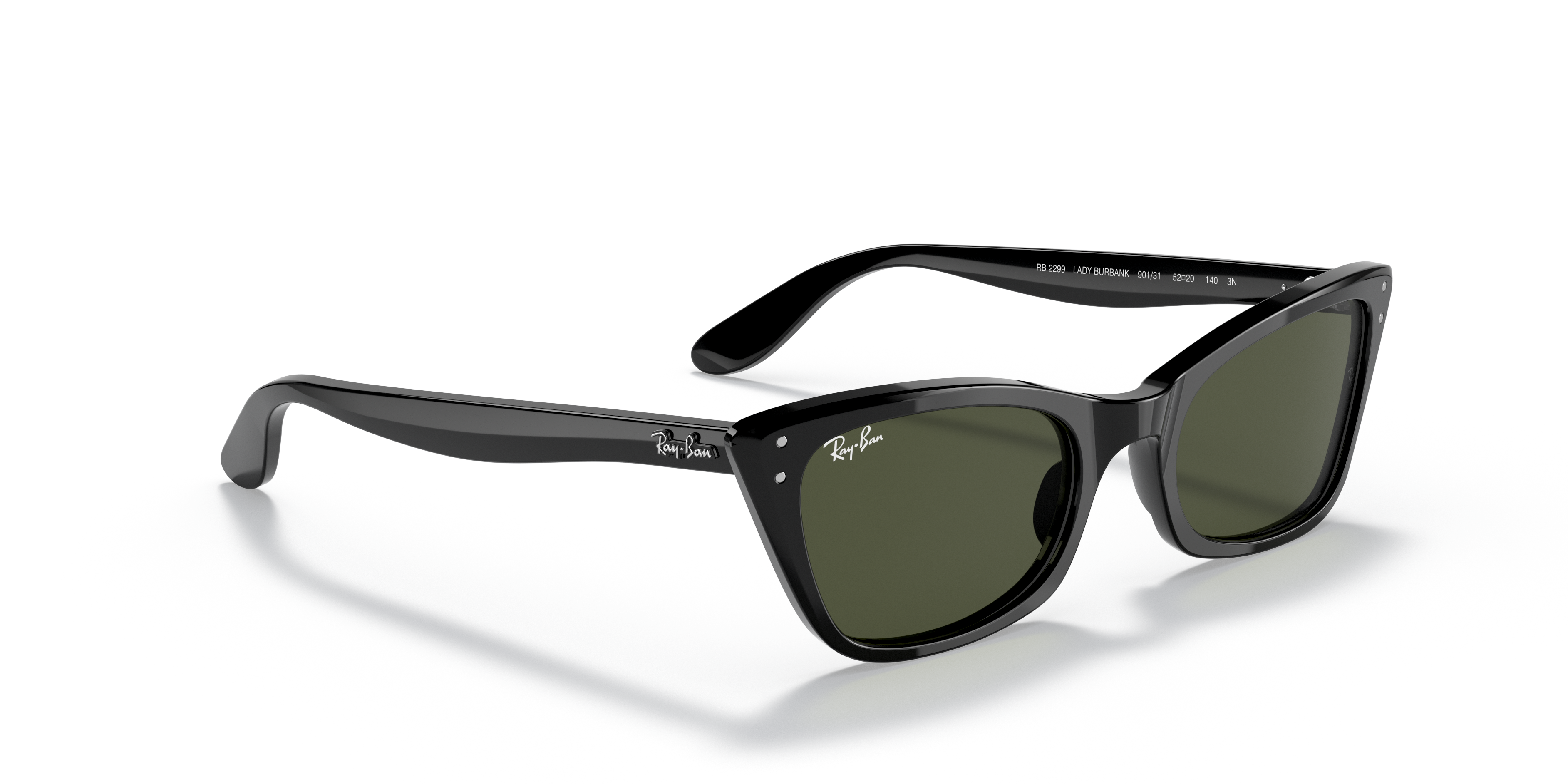 WOMEN'S SUNGLASSES RAY-BAN RB 2299 LADY BURBANK 901/31 BLACK CALIBER 52 