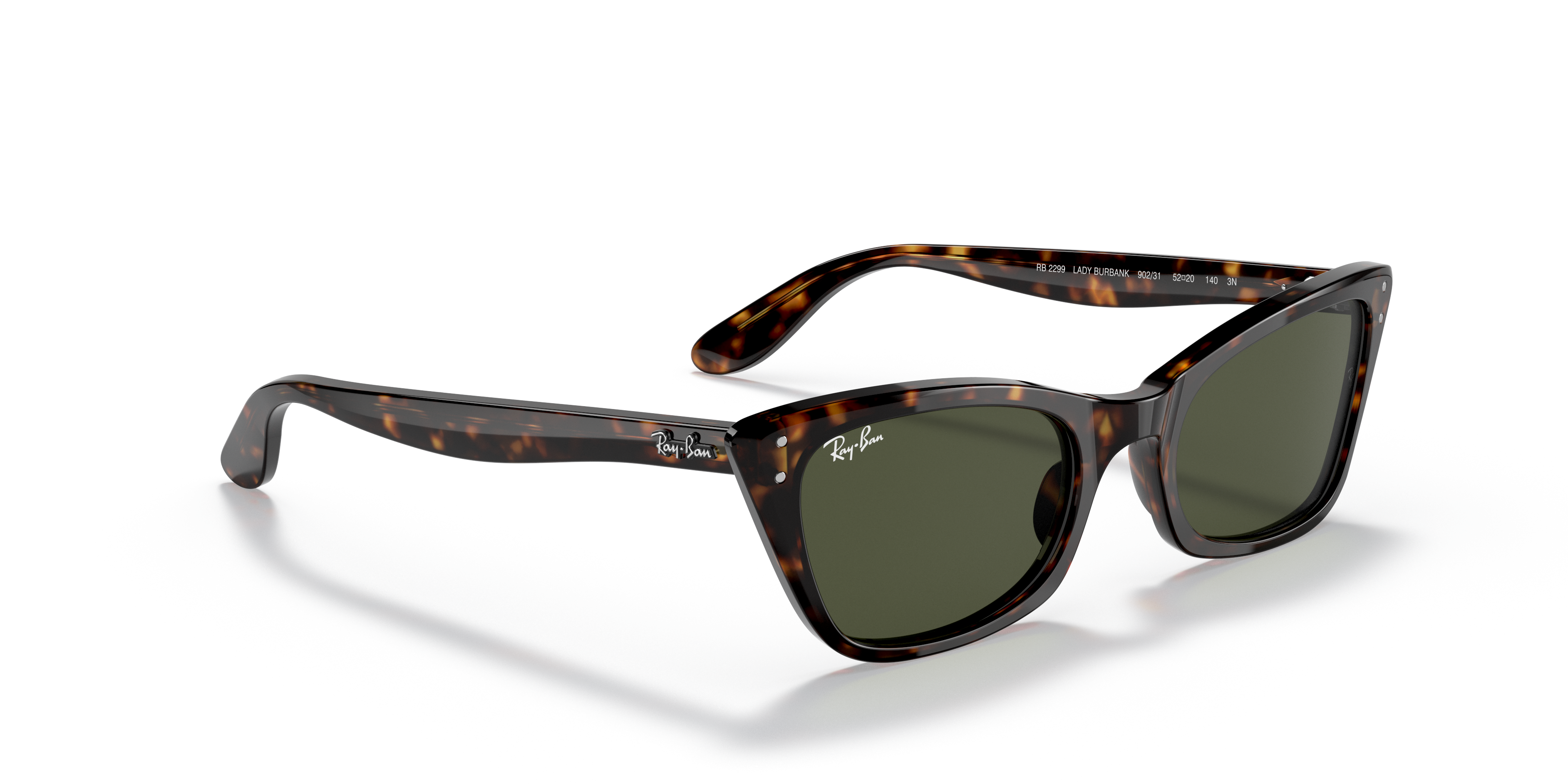 WOMEN'S SUNGLASSES RAY-BAN RB 2299 LADY BURBANK 901/31 BLACK CALIBER 52 