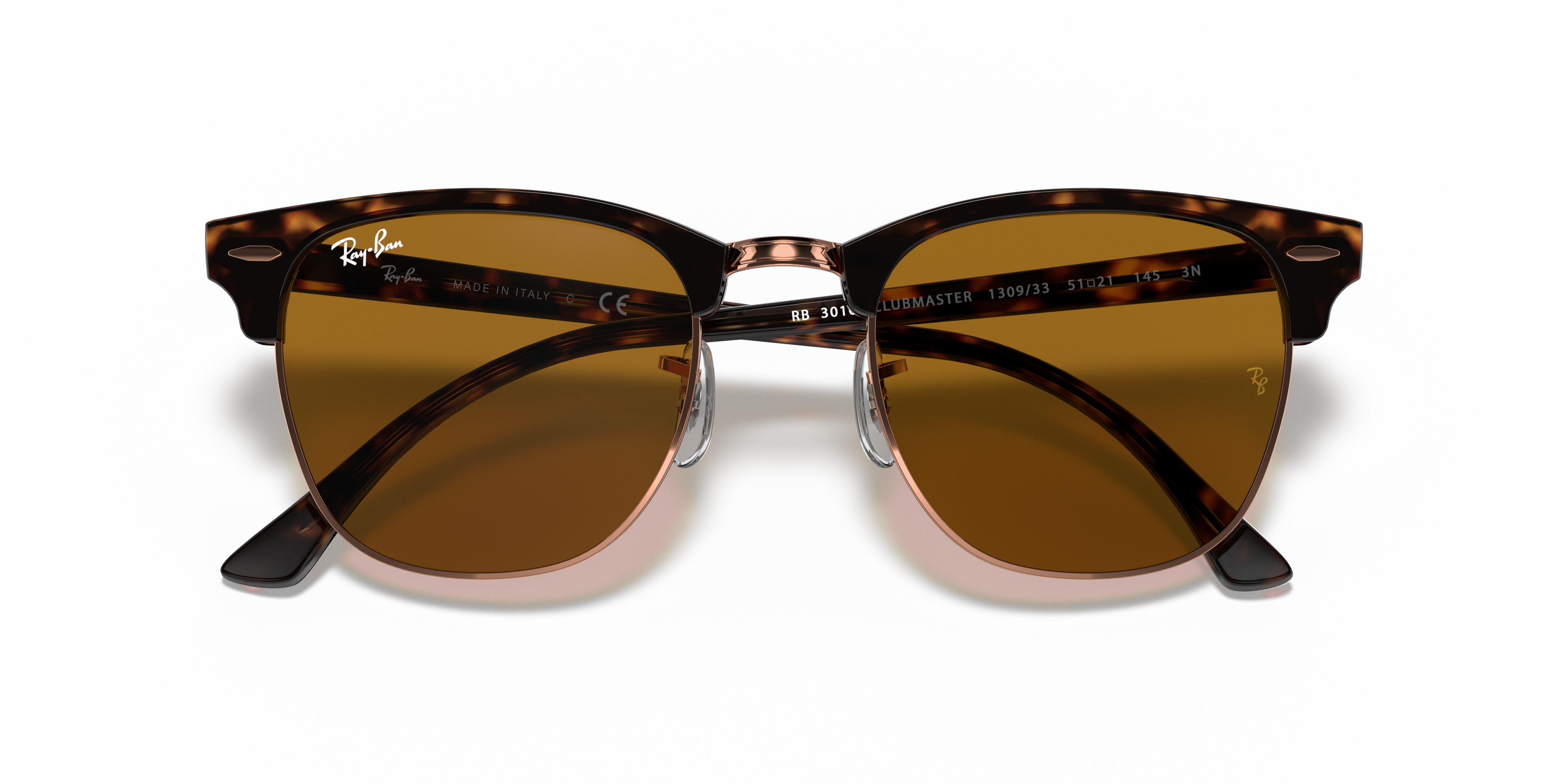 Occhiali da Sole Ray-Ban Clubmaster Marroni Originali - Modello 0RB301
