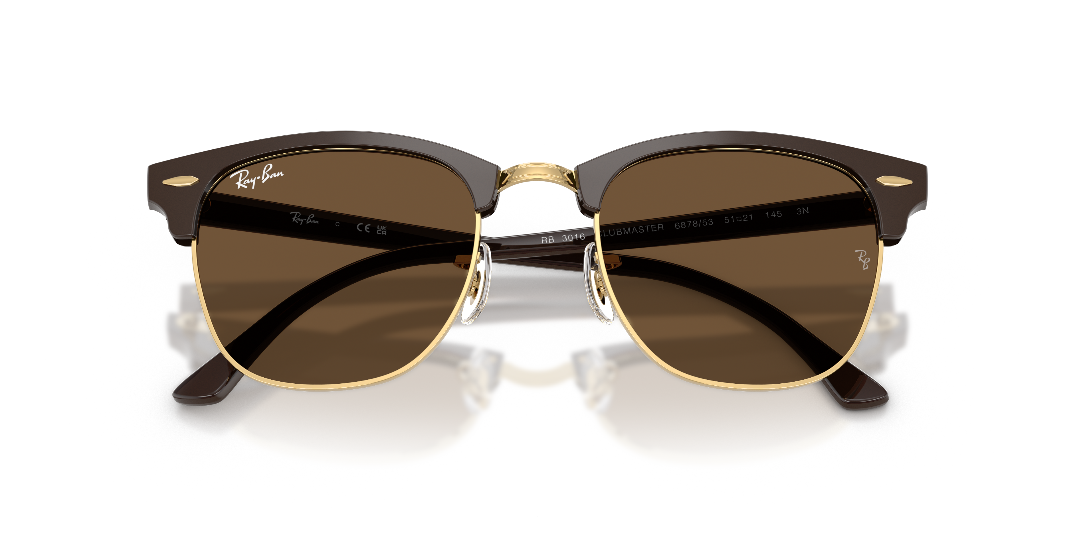 Occhiali da Sole Ray-Ban Clubmaster Marroni Originali - Modello 0RB301