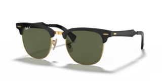 Occhiali da Sole Ray-Ban Clubmaster Aluminum Neri Oro - Modello 0RB350