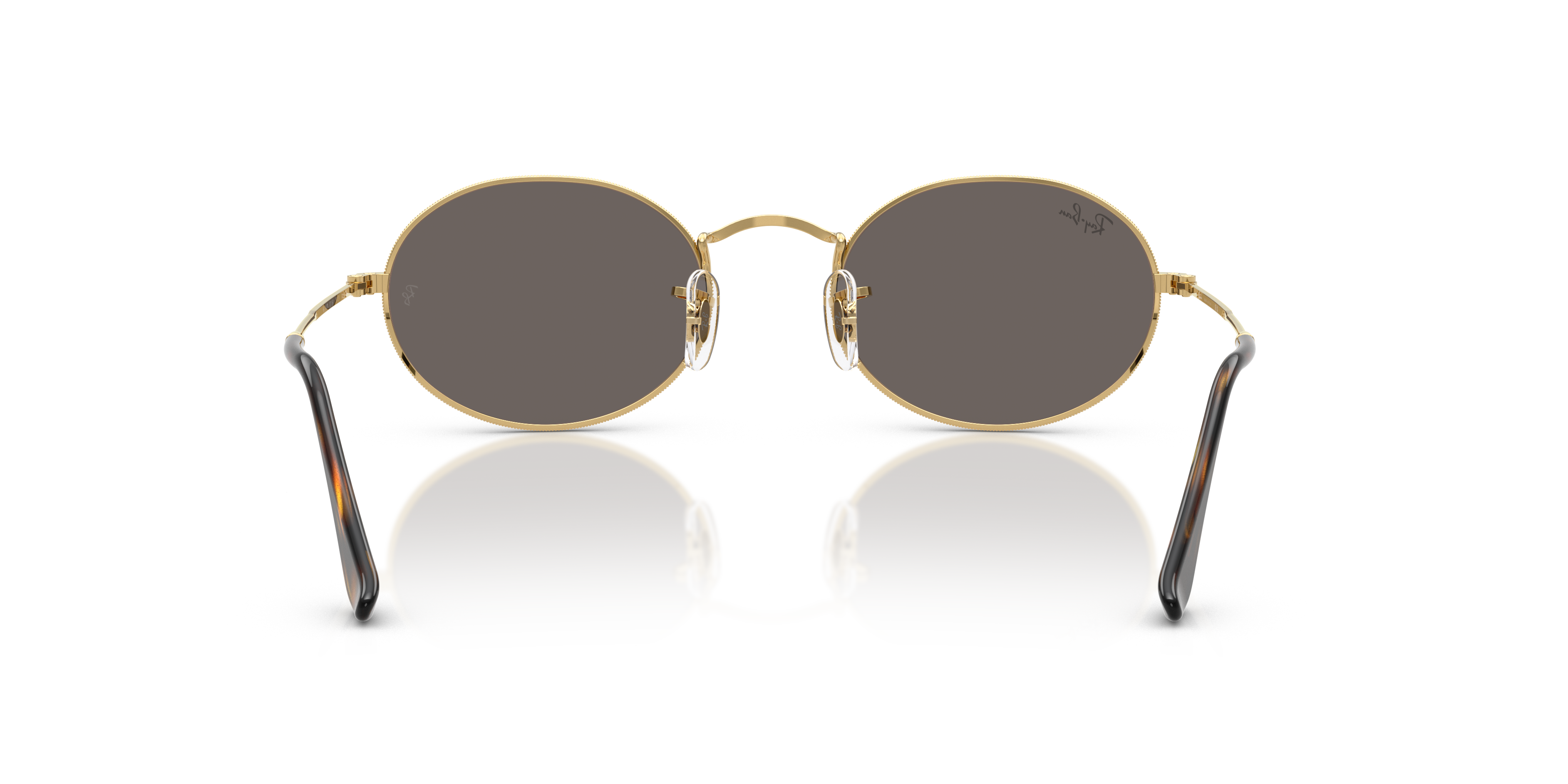 UNISEX SUNGLASSES RAY-BAN RB 3547N OVAL 001 GOLD CALIBER 48 