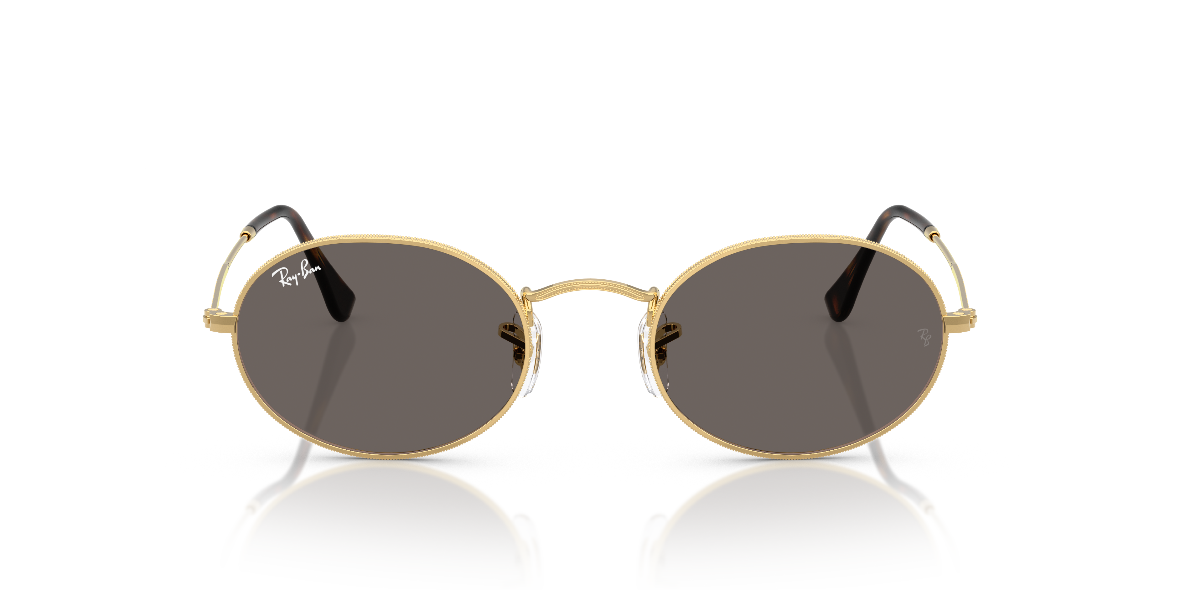 UNISEX SUNGLASSES RAY-BAN RB 3547N OVAL 001 GOLD CALIBER 48 