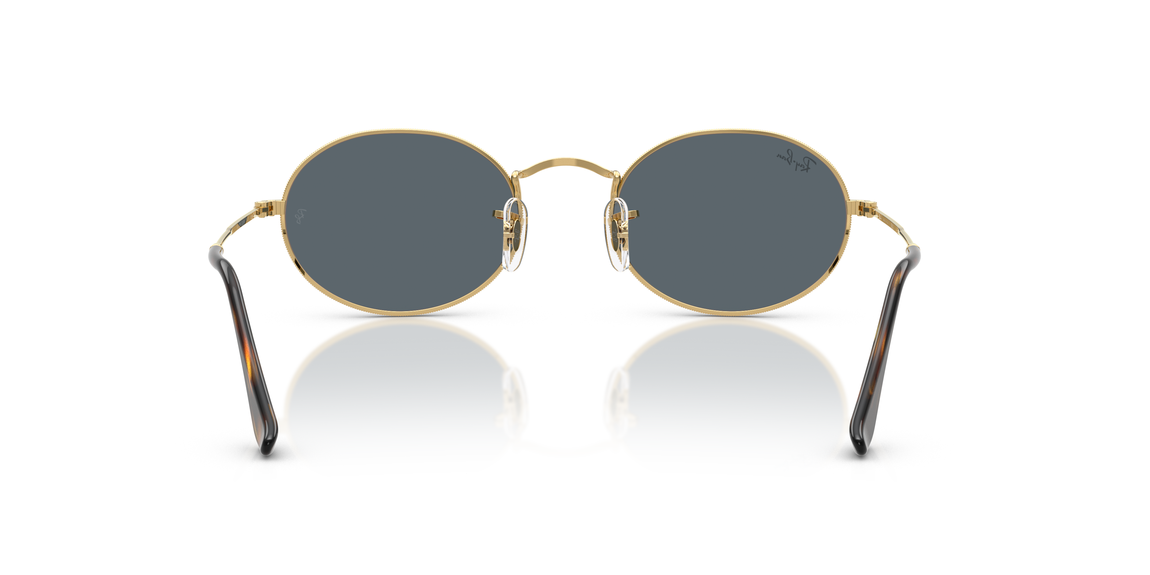 UNISEX SUNGLASSES RAY-BAN RB 3547N OVAL 001 GOLD CALIBER 48 
