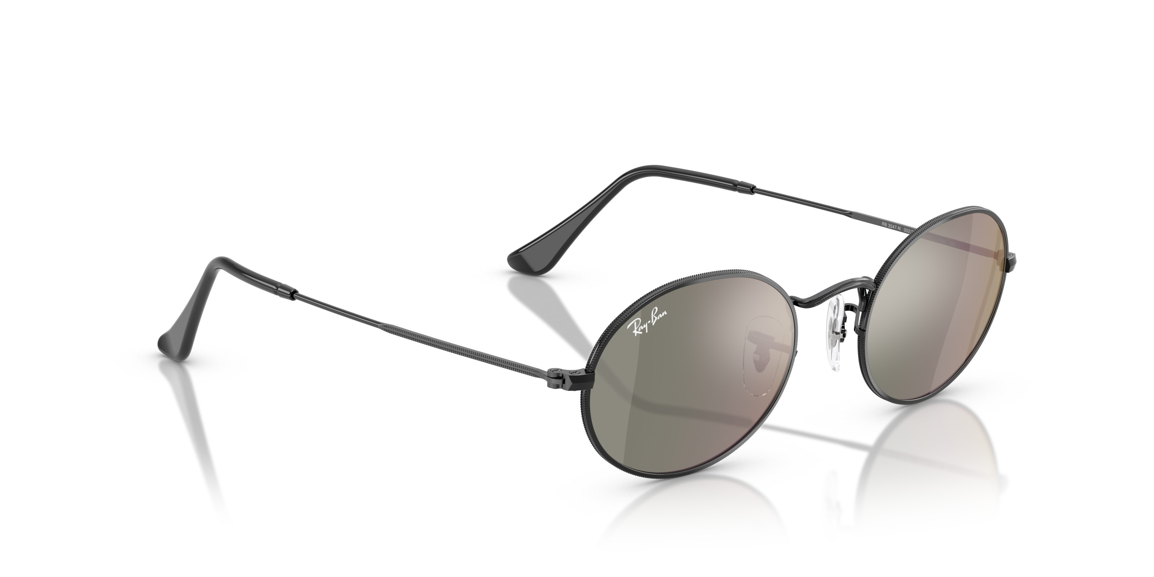 UNISEX SUNGLASSES RAY-BAN RB 3547N OVAL 001 GOLD CALIBER 48 