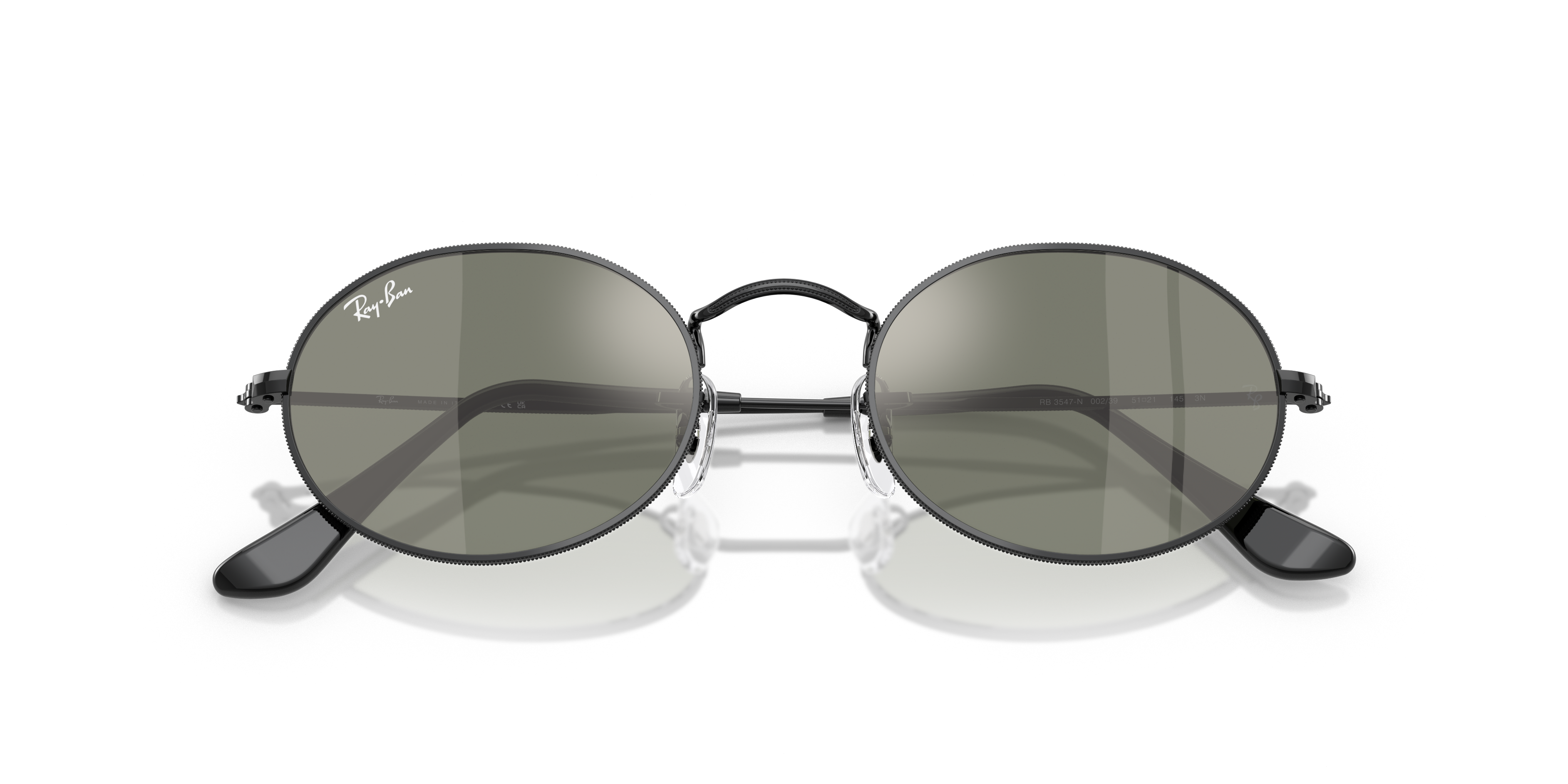 UNISEX SUNGLASSES RAY-BAN RB 3547N OVAL 001 GOLD CALIBER 48 