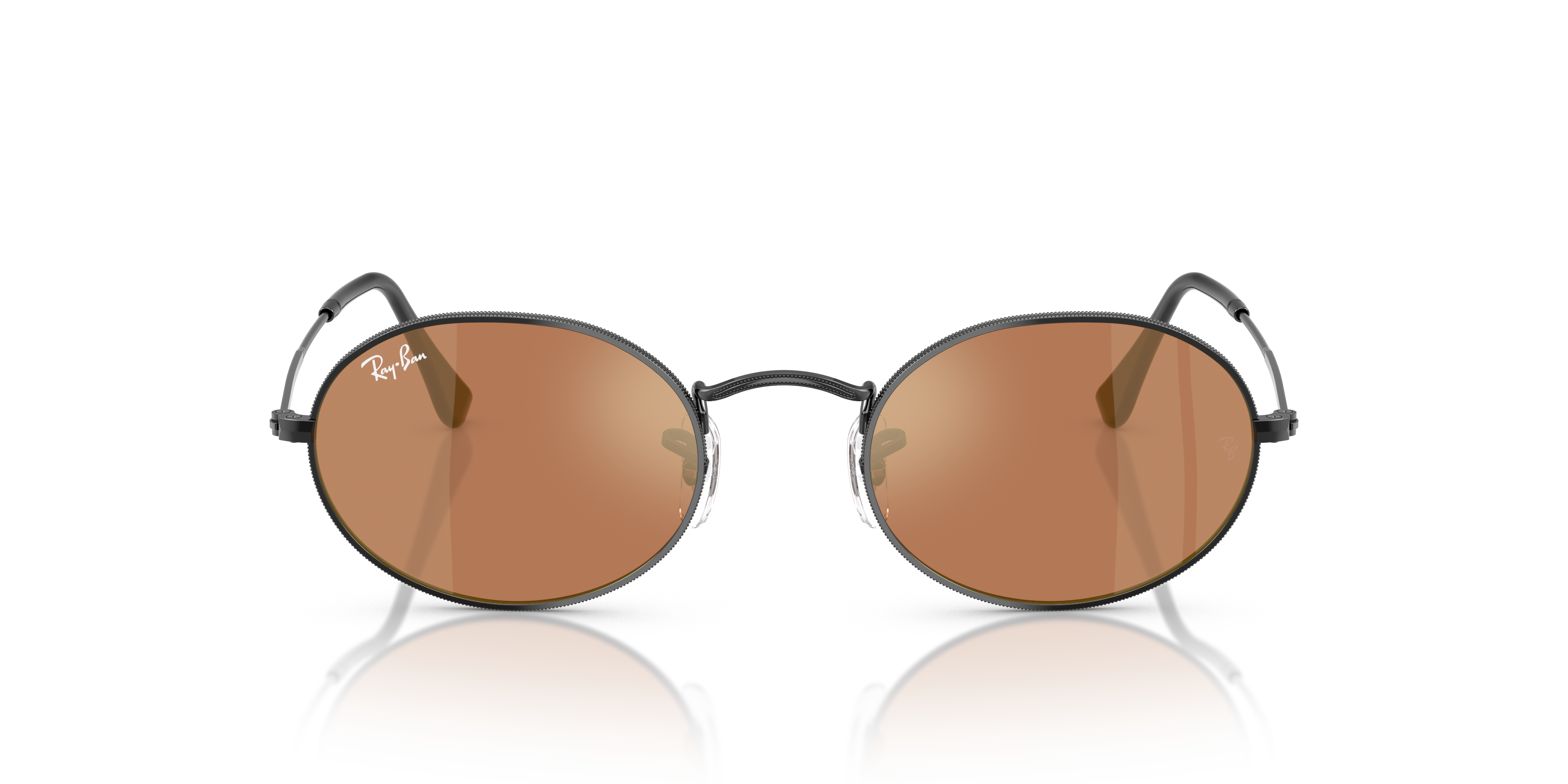 UNISEX SUNGLASSES RAY-BAN RB 3547N OVAL 001 GOLD CALIBER 48 