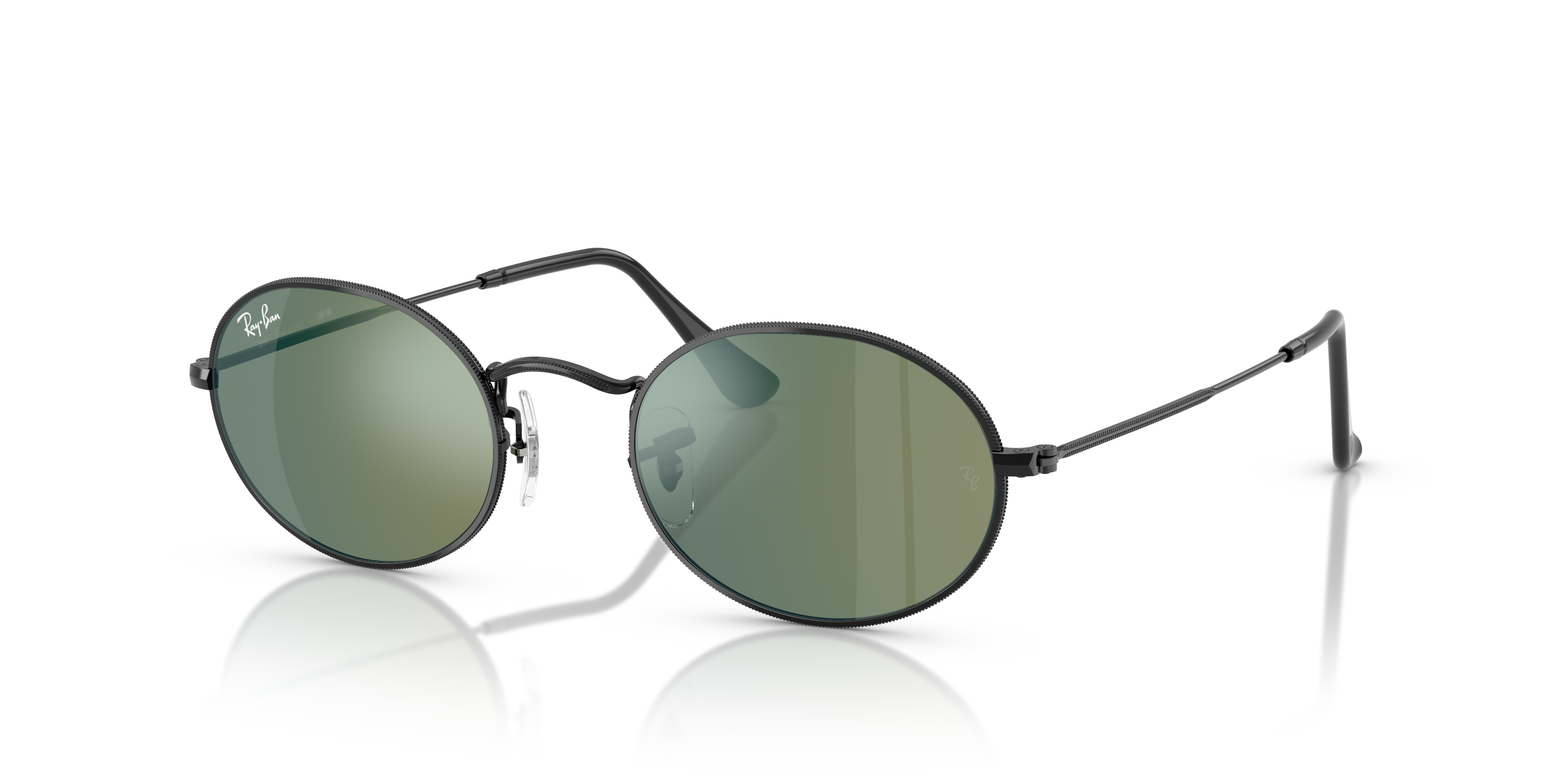 UNISEX SUNGLASSES RAY-BAN RB 3547N OVAL 001 GOLD CALIBER 48 