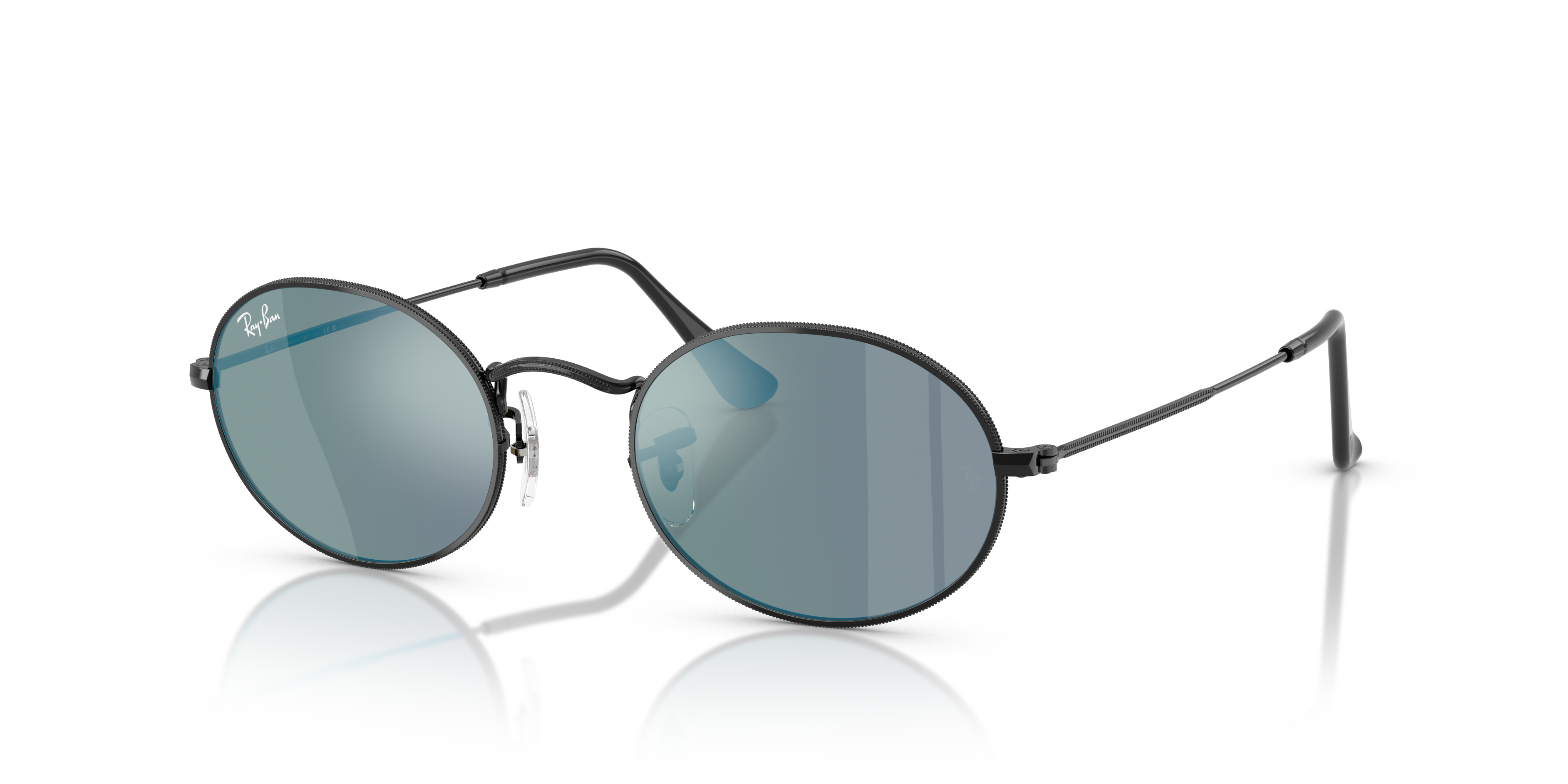 UNISEX SUNGLASSES RAY-BAN RB 3547N OVAL 001 GOLD CALIBER 48 