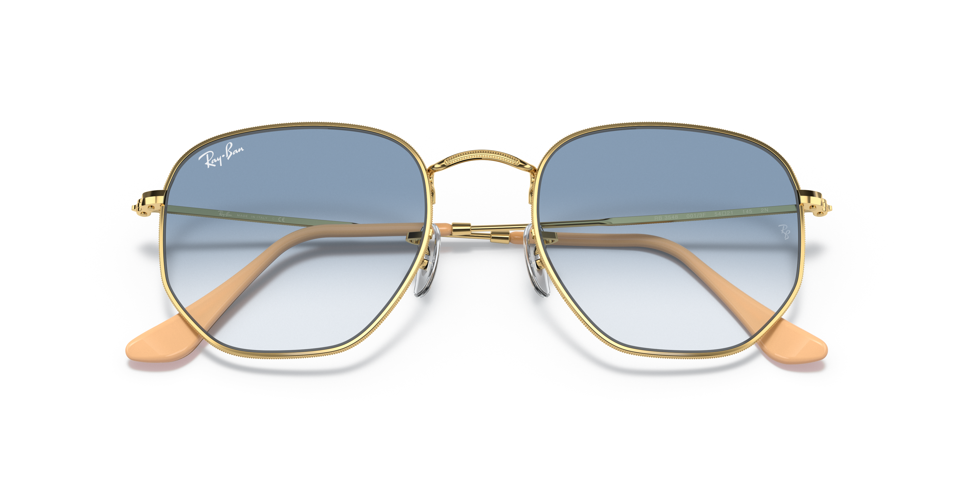 Occhiali da Sole Ray-Ban Hexagonal Arista Gold Unisex - 0RB3548