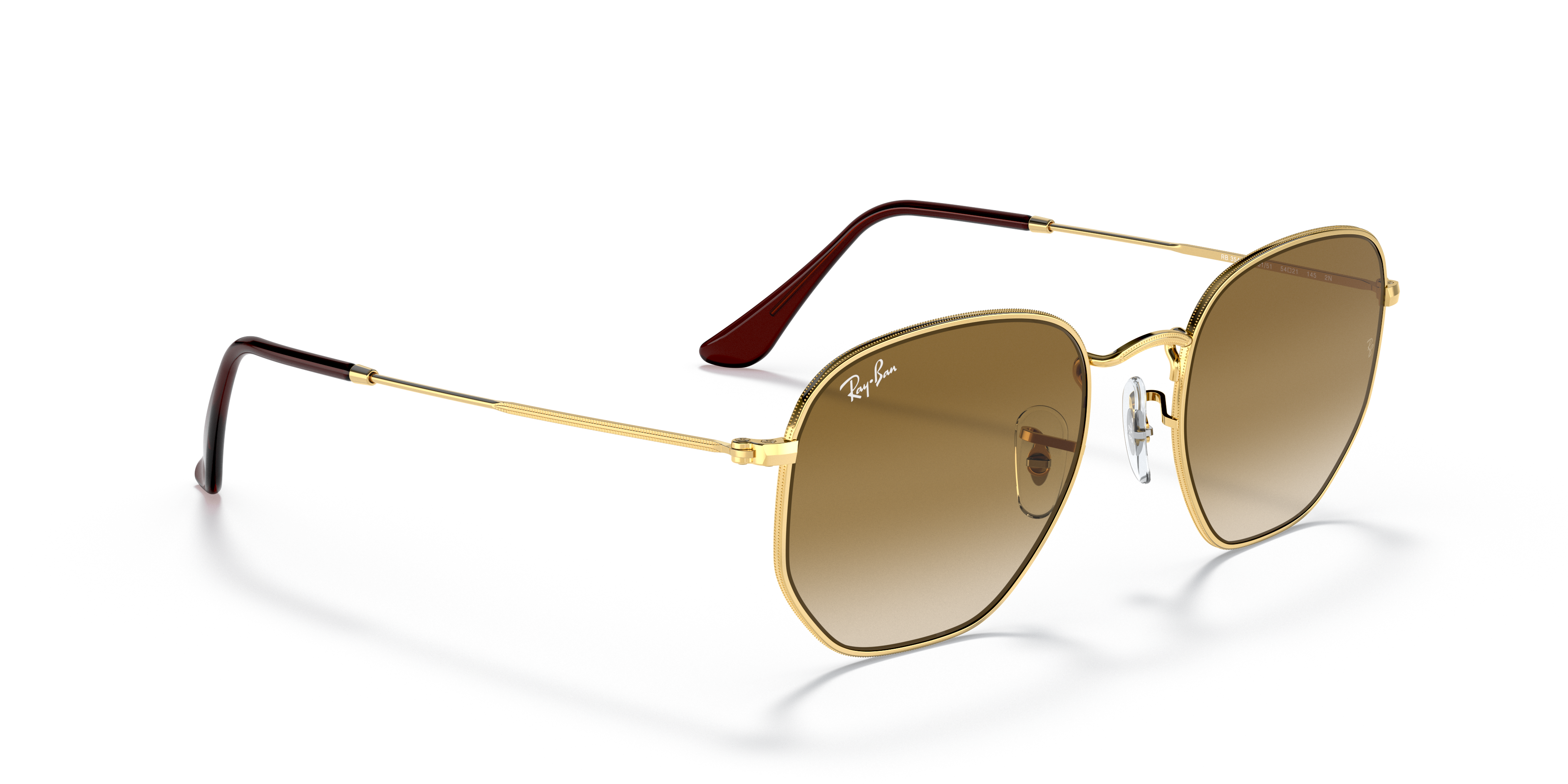 Occhiali da Sole Ray-Ban Hexagonal Arista Gold Unisex - 0RB3548
