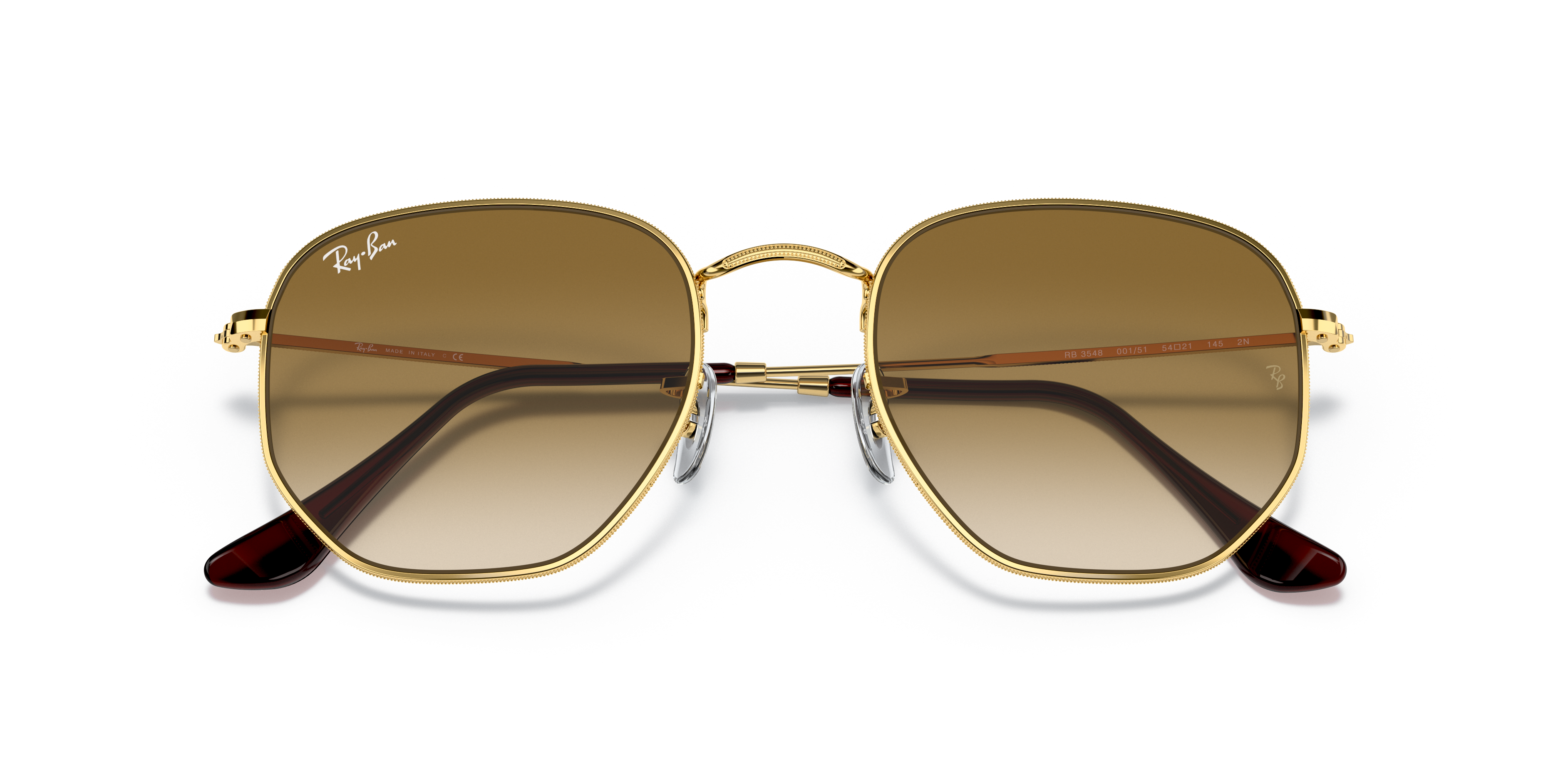 Occhiali da Sole Ray-Ban Hexagonal Arista Gold Unisex - 0RB3548