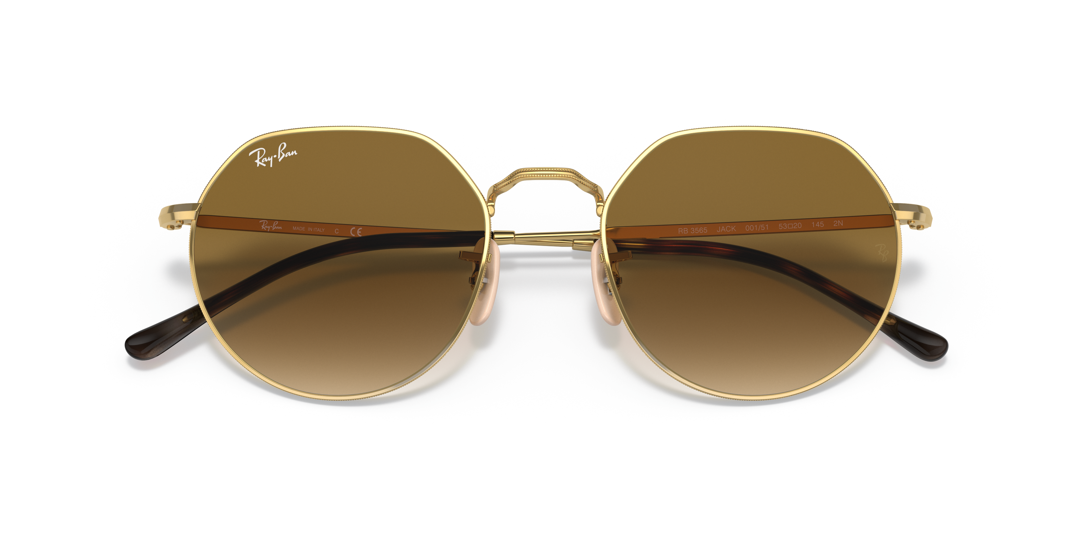 UNISEX SUNGLASSES RAY-BAN RB 3565 JACK 001/86 ARISTA CALIBER 51 
