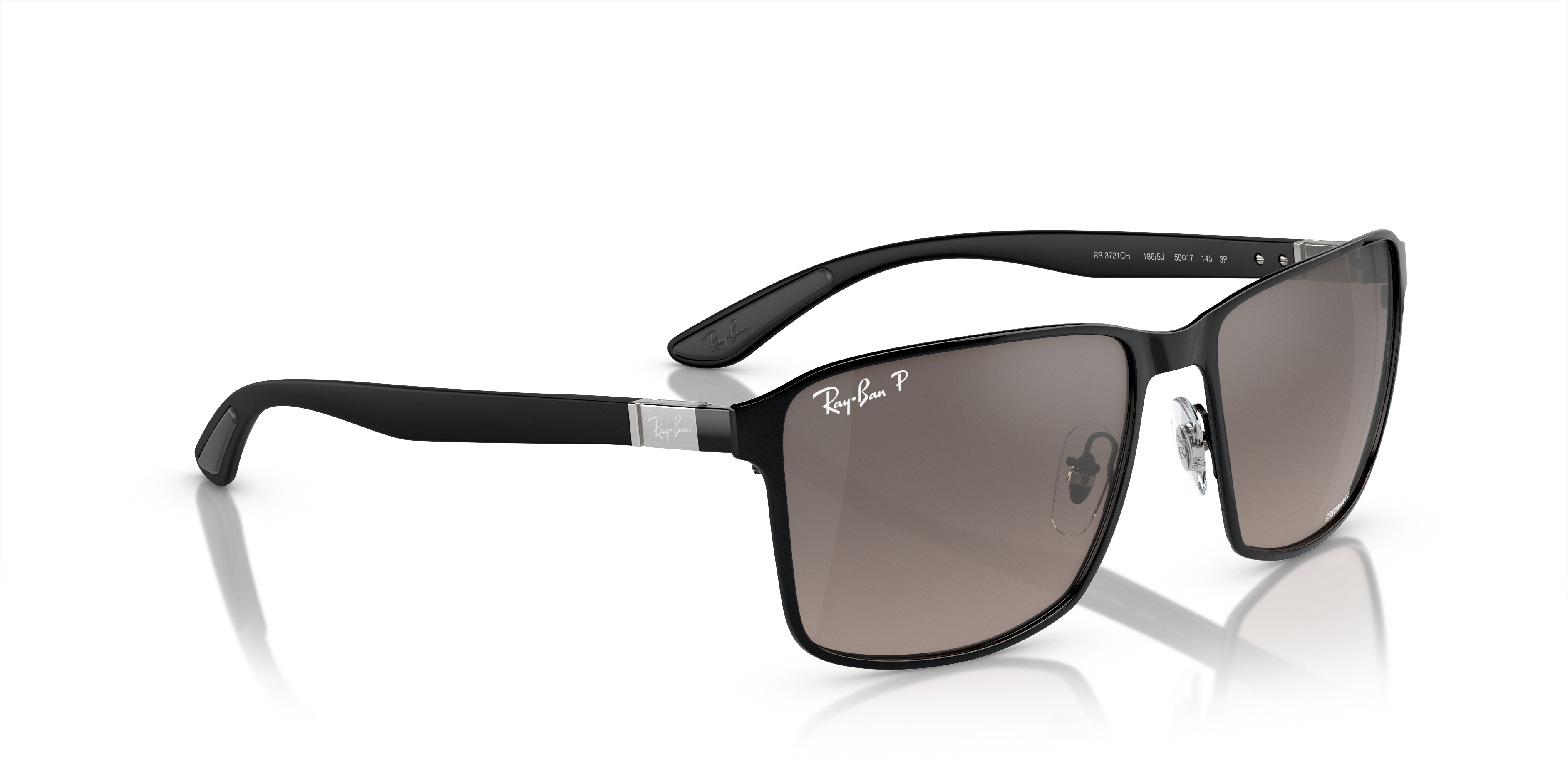RAY-BAN RB 3721CH - 186/5J BLACK ON BLACK | UNISEX SUNGLASSES 