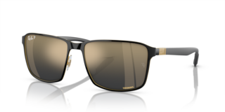 Occhiali da sole Ray-Ban RB3721CH polarizzati Black On Gold