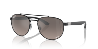 Occhiali da sole Ray-Ban RB3736CH Liteforce Arista Gold con lenti polarizzate, vista frontale su sfondo neutro che evidenzia