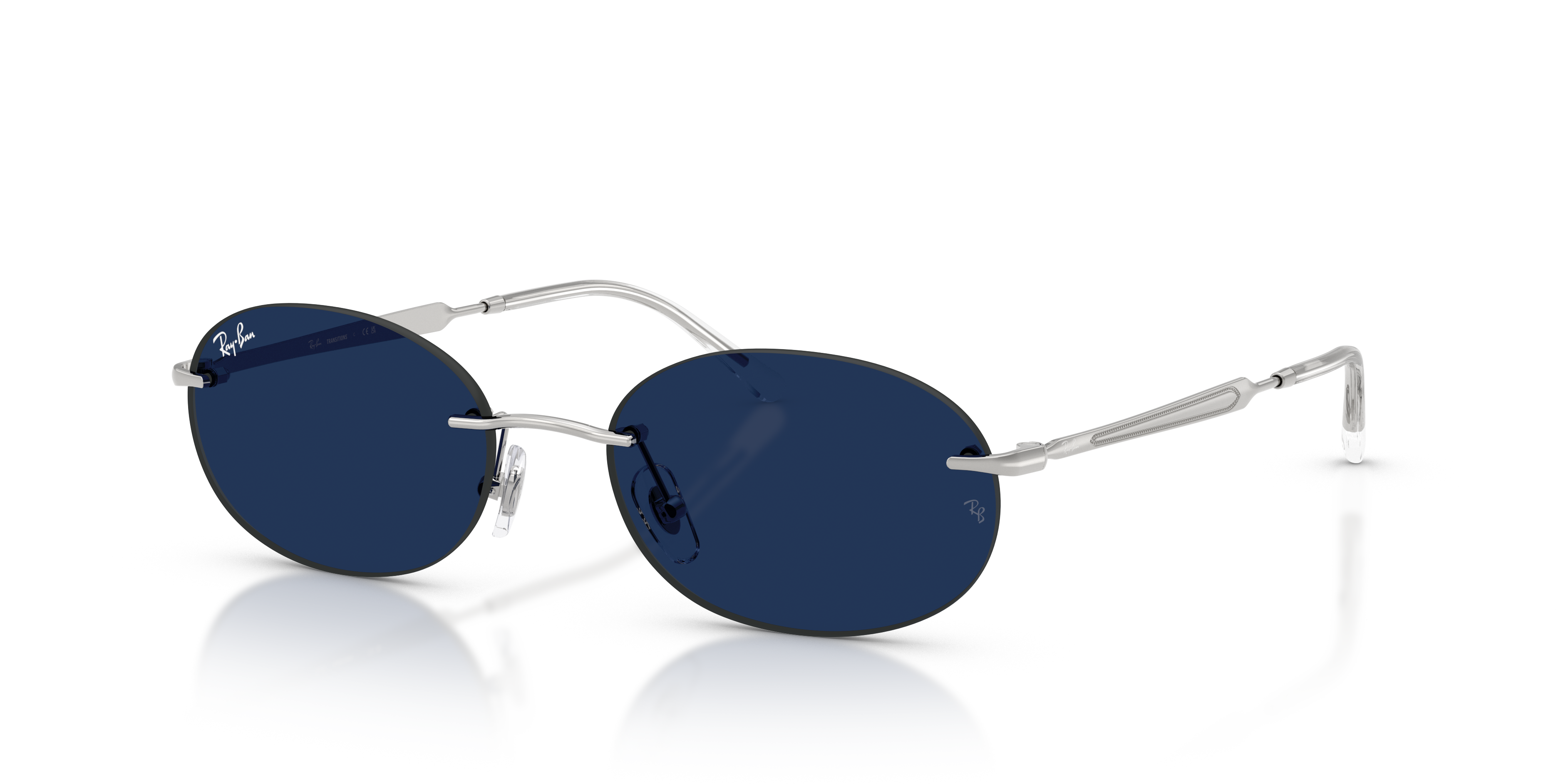 Occhiali da sole Ray-Ban RB3767 Transitions Color Touch Silver, montatura metallica unisex con lenti fotocromatiche che si ad