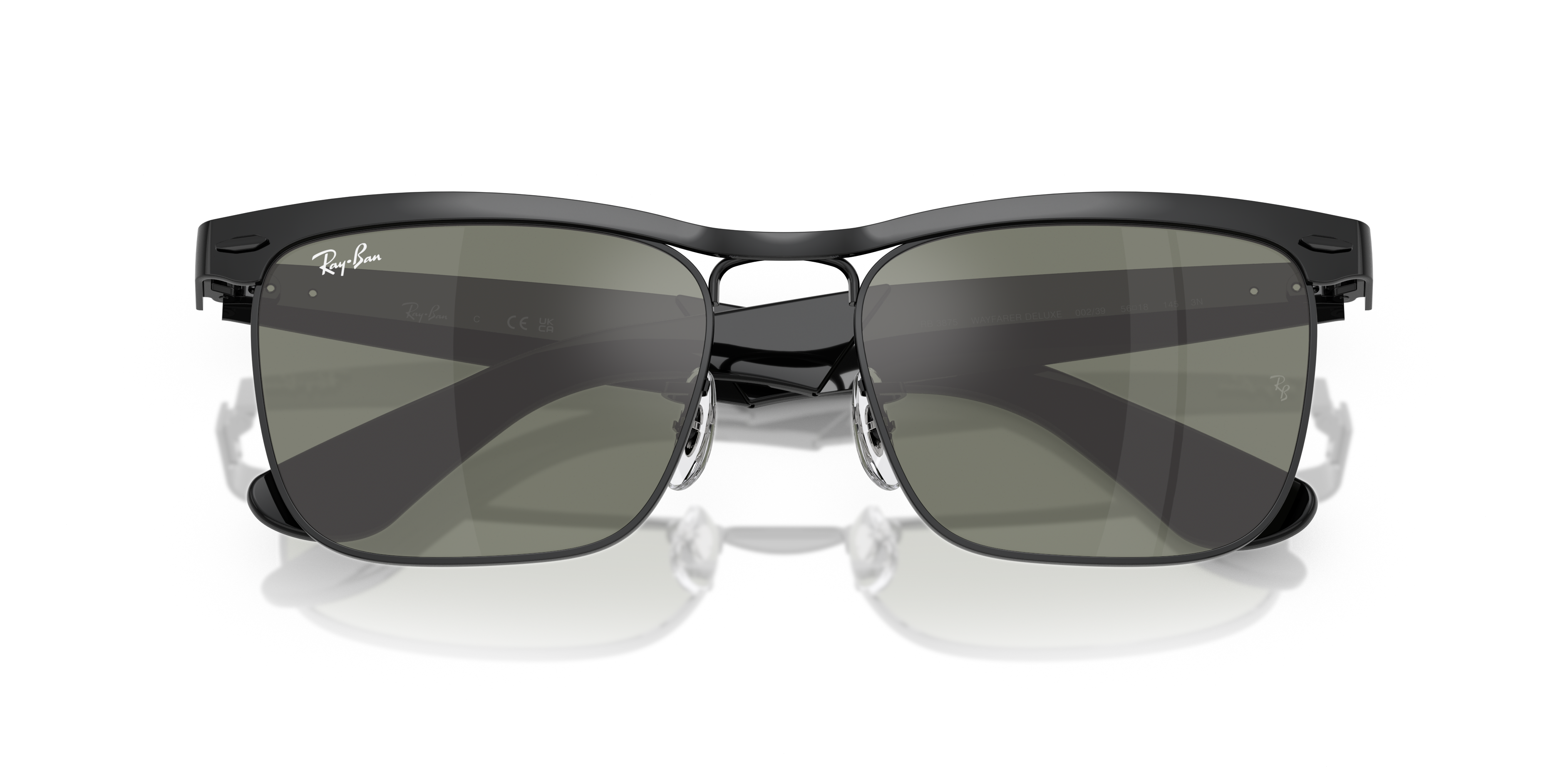 Occhiali da Sole Ray-Ban Wayfarer Deluxe Neri 0RB3875 Originali