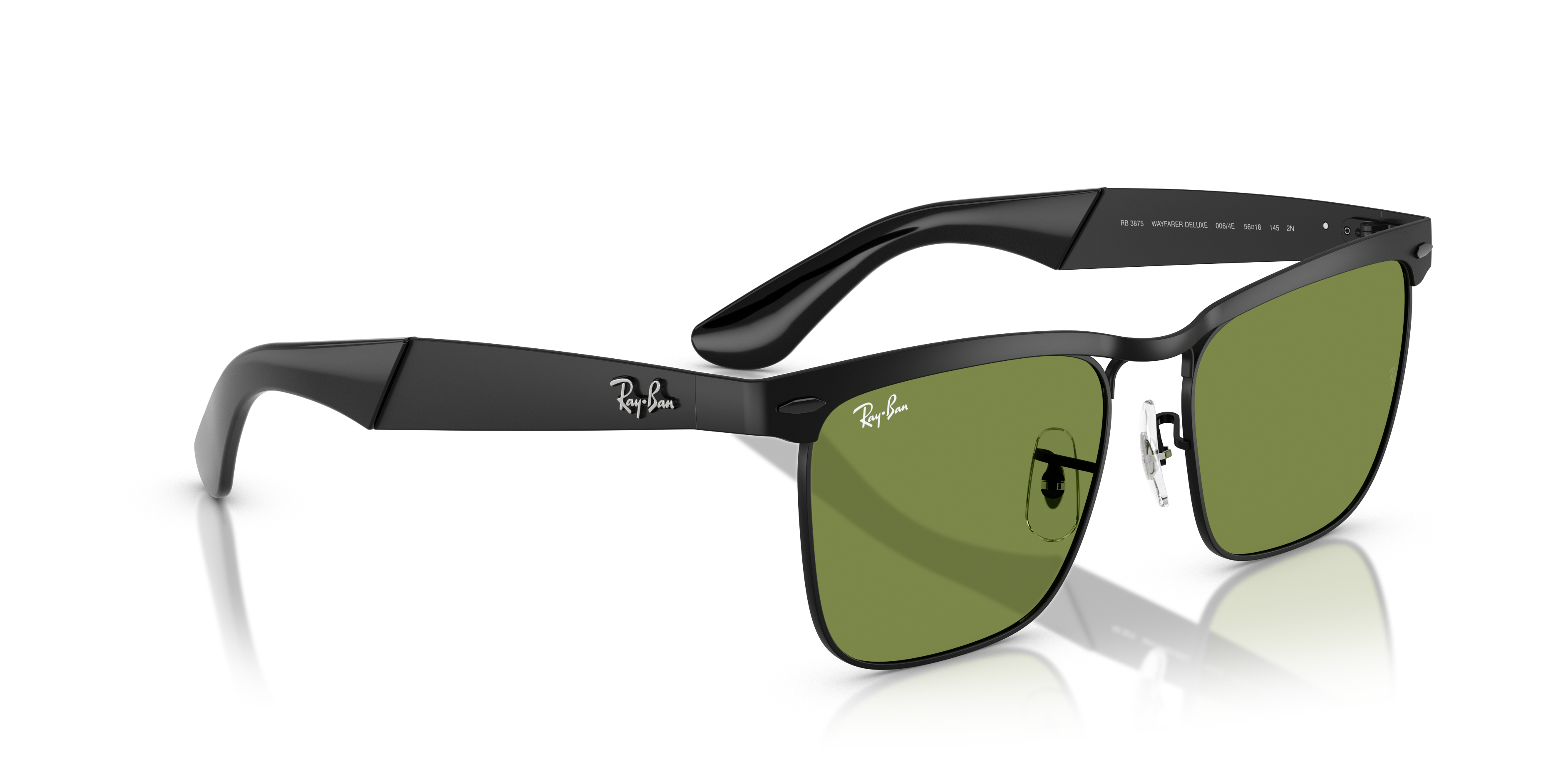 Occhiali da Sole Ray-Ban Wayfarer Deluxe Neri 0RB3875 Originali