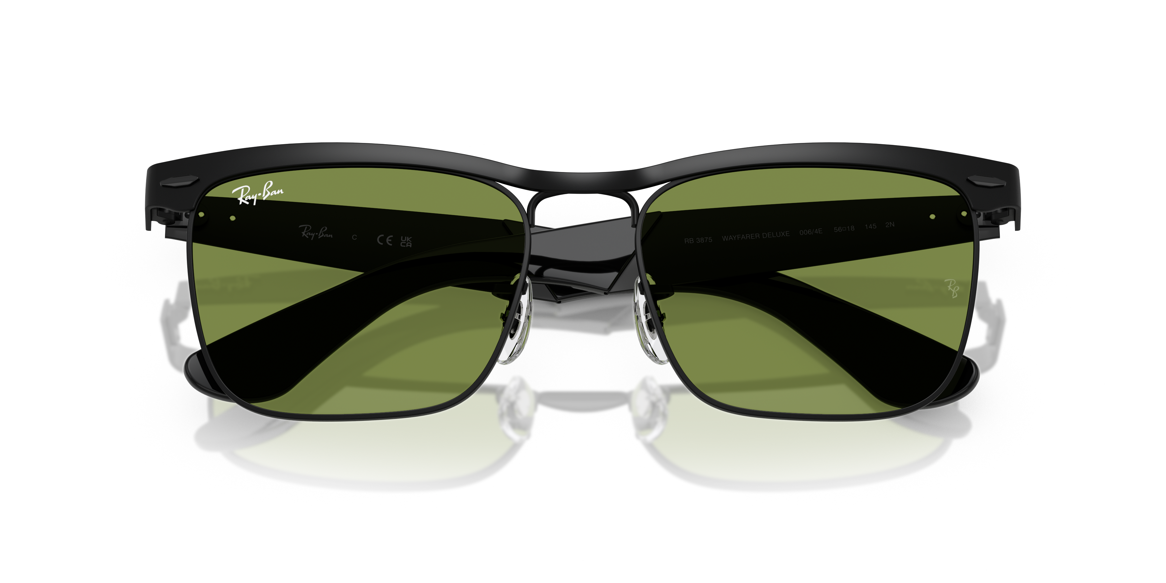 Occhiali da Sole Ray-Ban Wayfarer Deluxe Neri 0RB3875 Originali