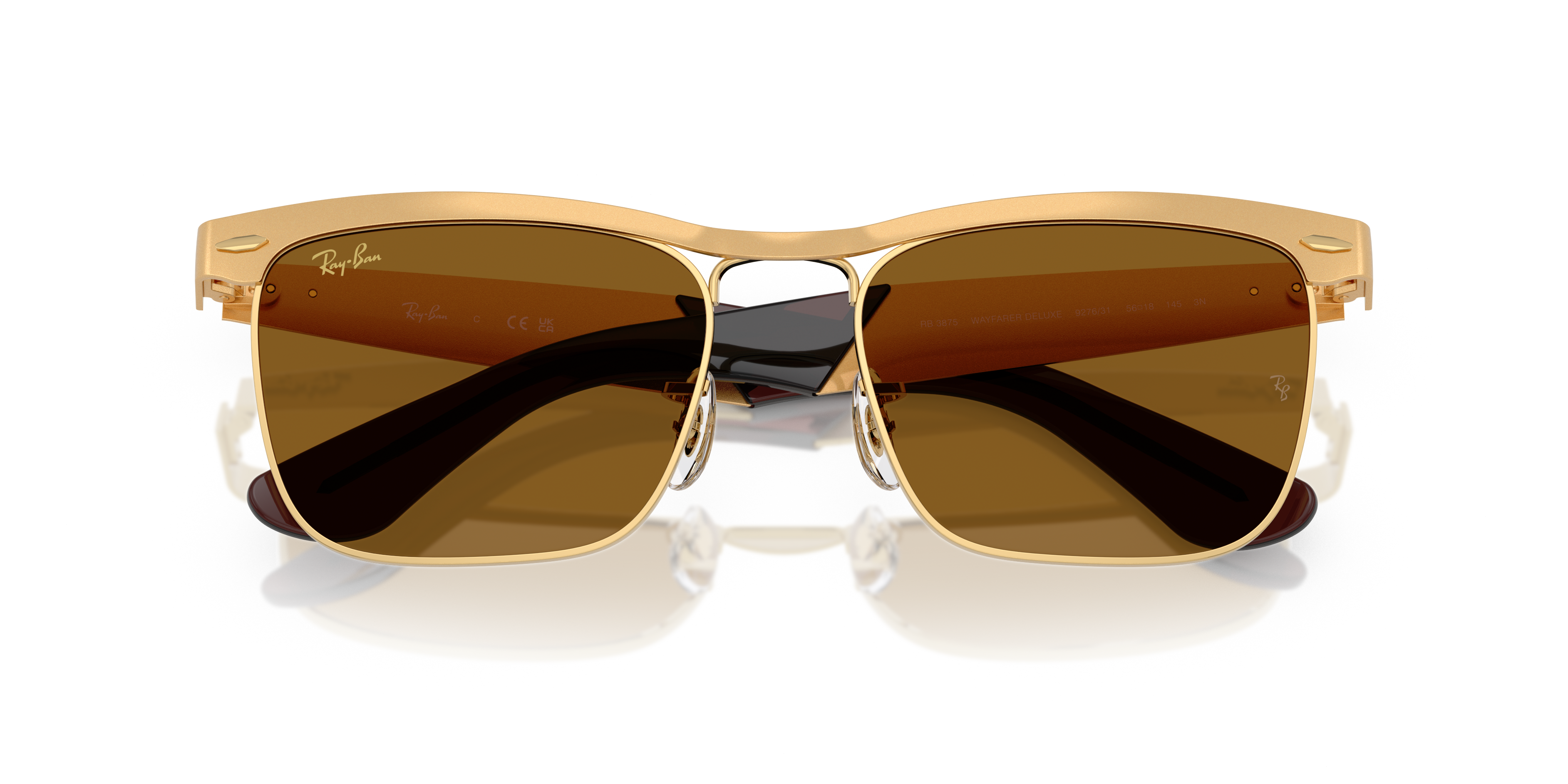 Occhiali da Sole Ray-Ban Wayfarer Deluxe Neri 0RB3875 Originali