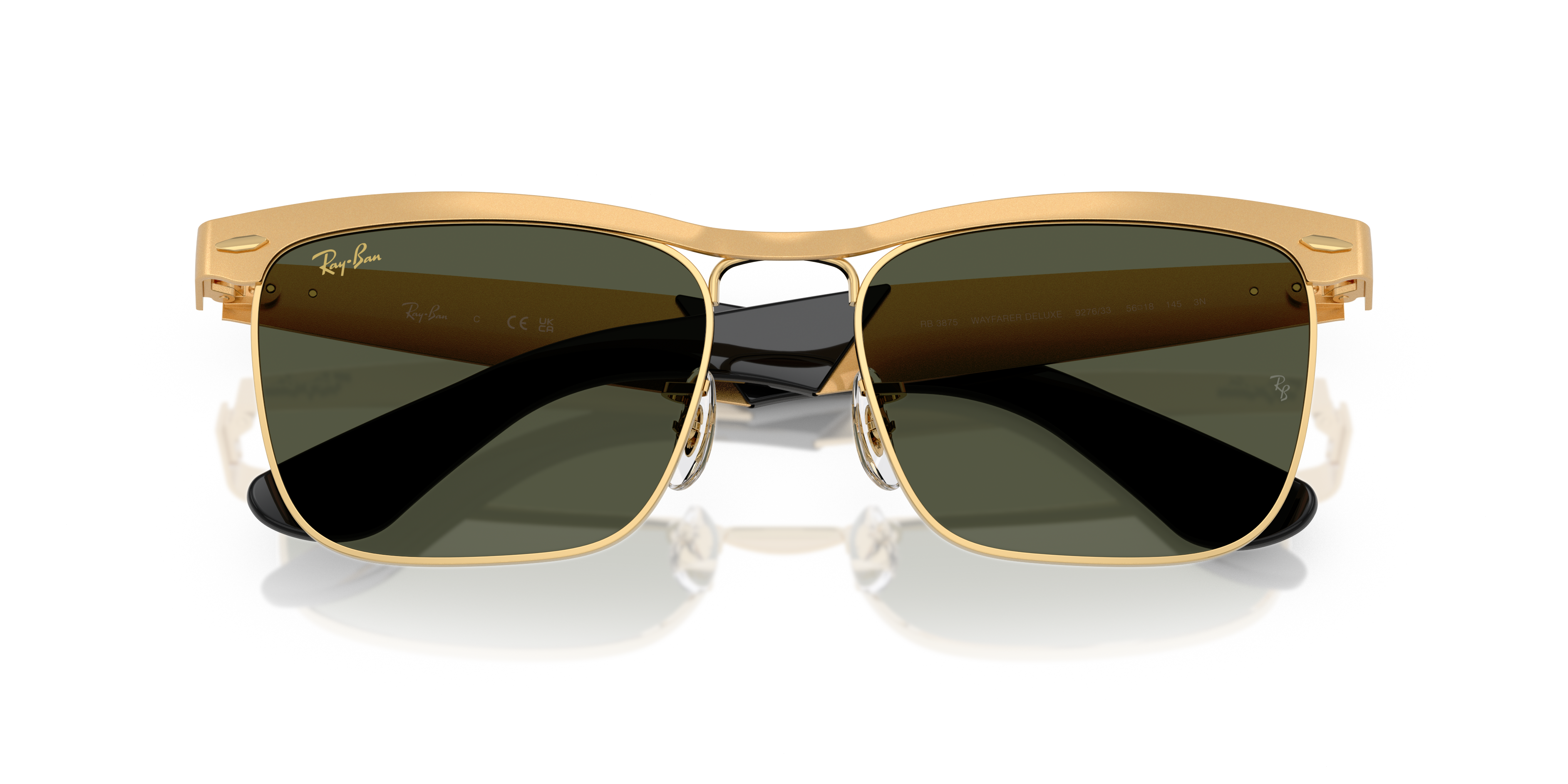 Occhiali da Sole Ray-Ban Wayfarer Deluxe Neri 0RB3875 Originali