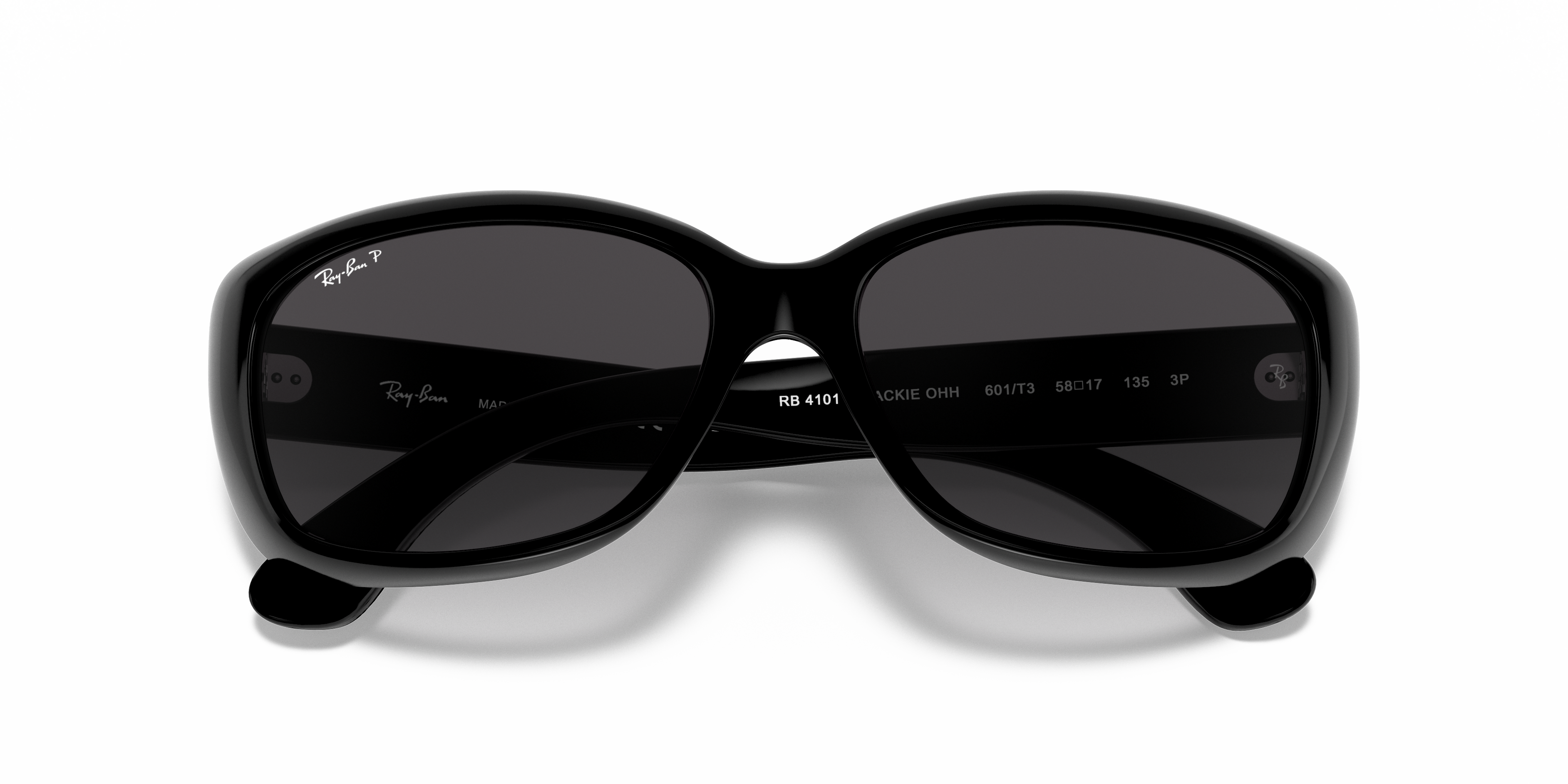 WOMEN'S SUNGLASSES RAY-BAN RB 4101 JACKIE OHH 601 BLACK 