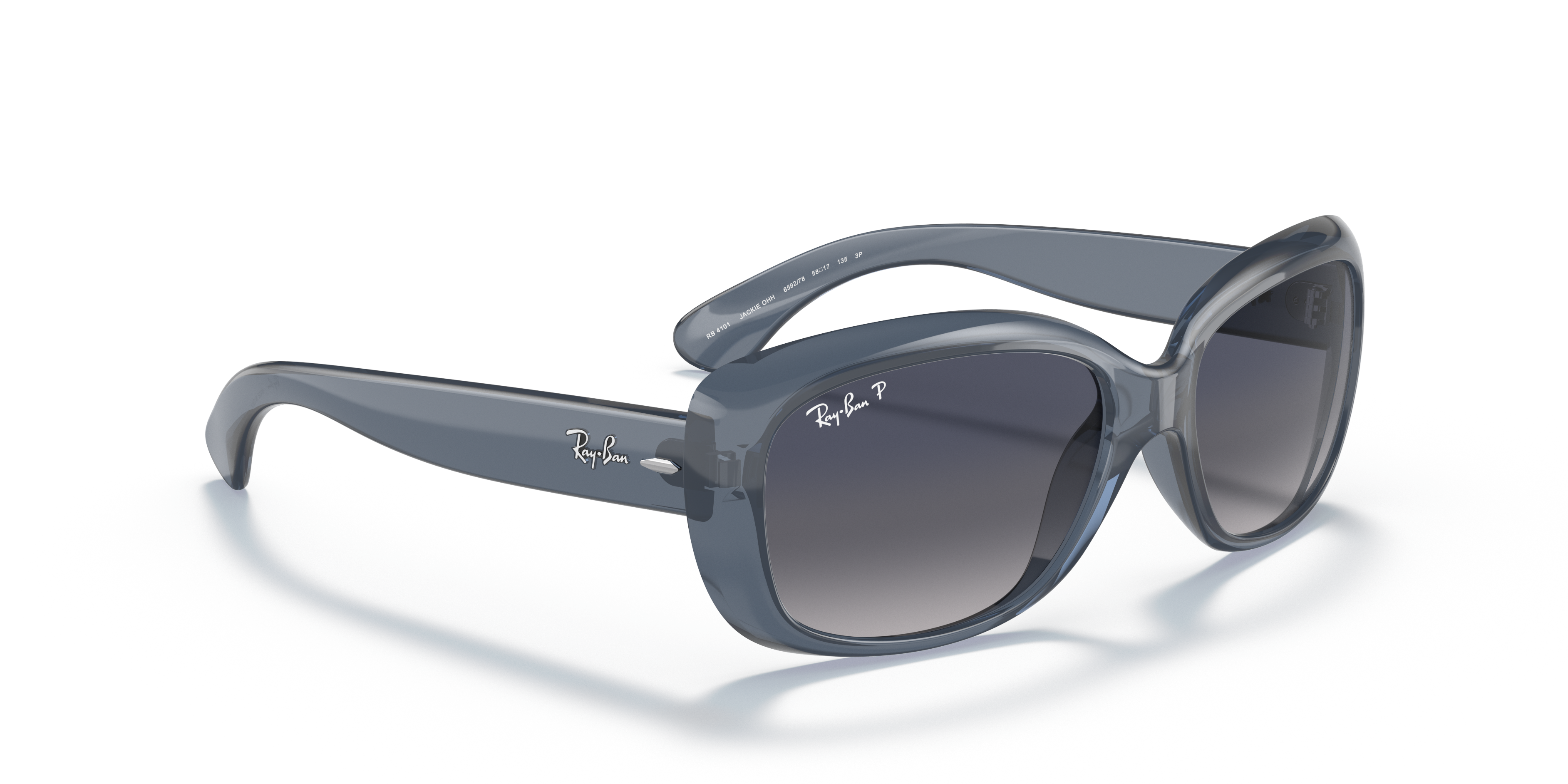WOMEN'S SUNGLASSES RAY-BAN RB 4101 JACKIE OHH 601 BLACK 
