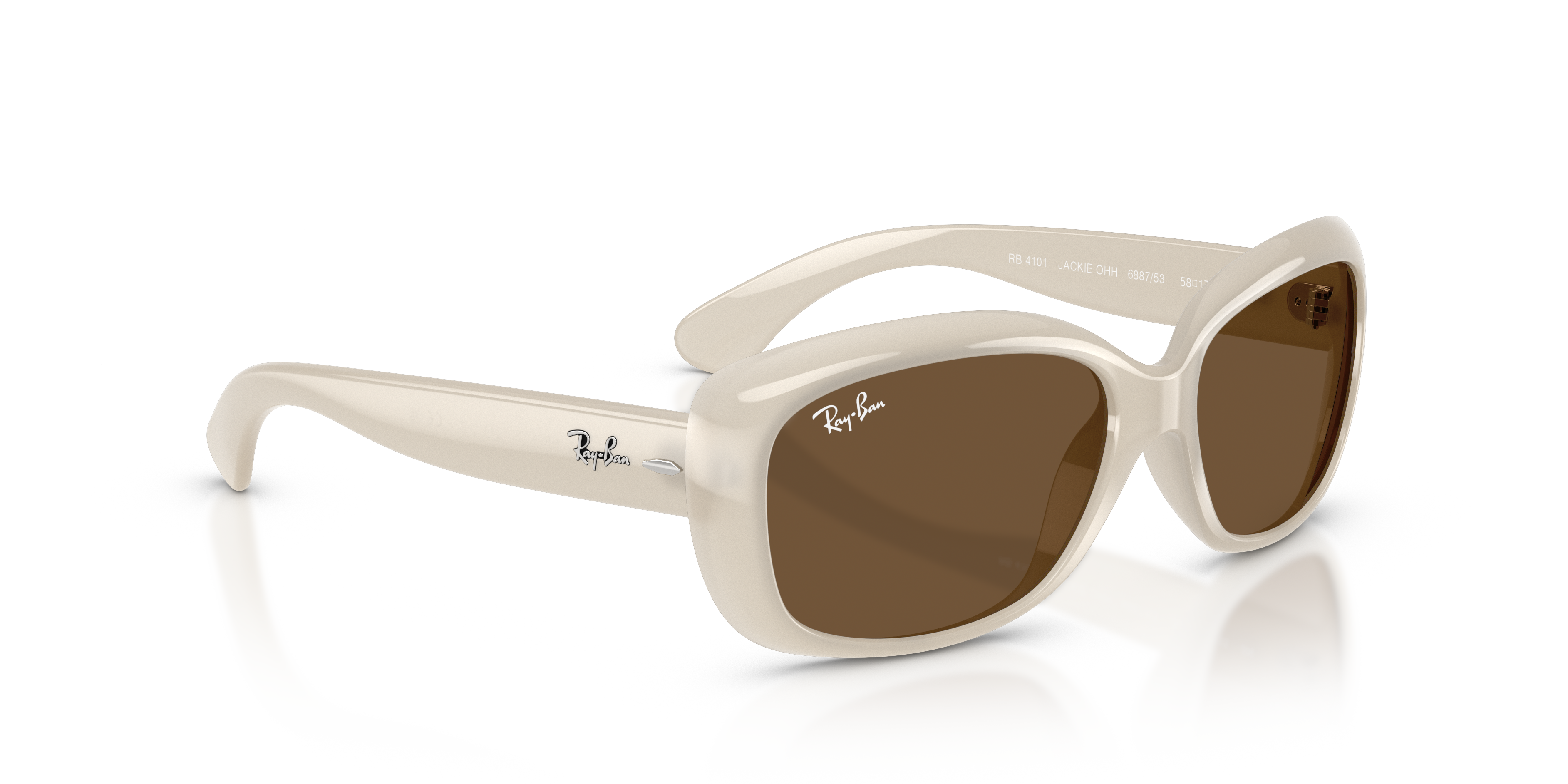WOMEN'S SUNGLASSES RAY-BAN RB 4101 JACKIE OHH 601 BLACK 