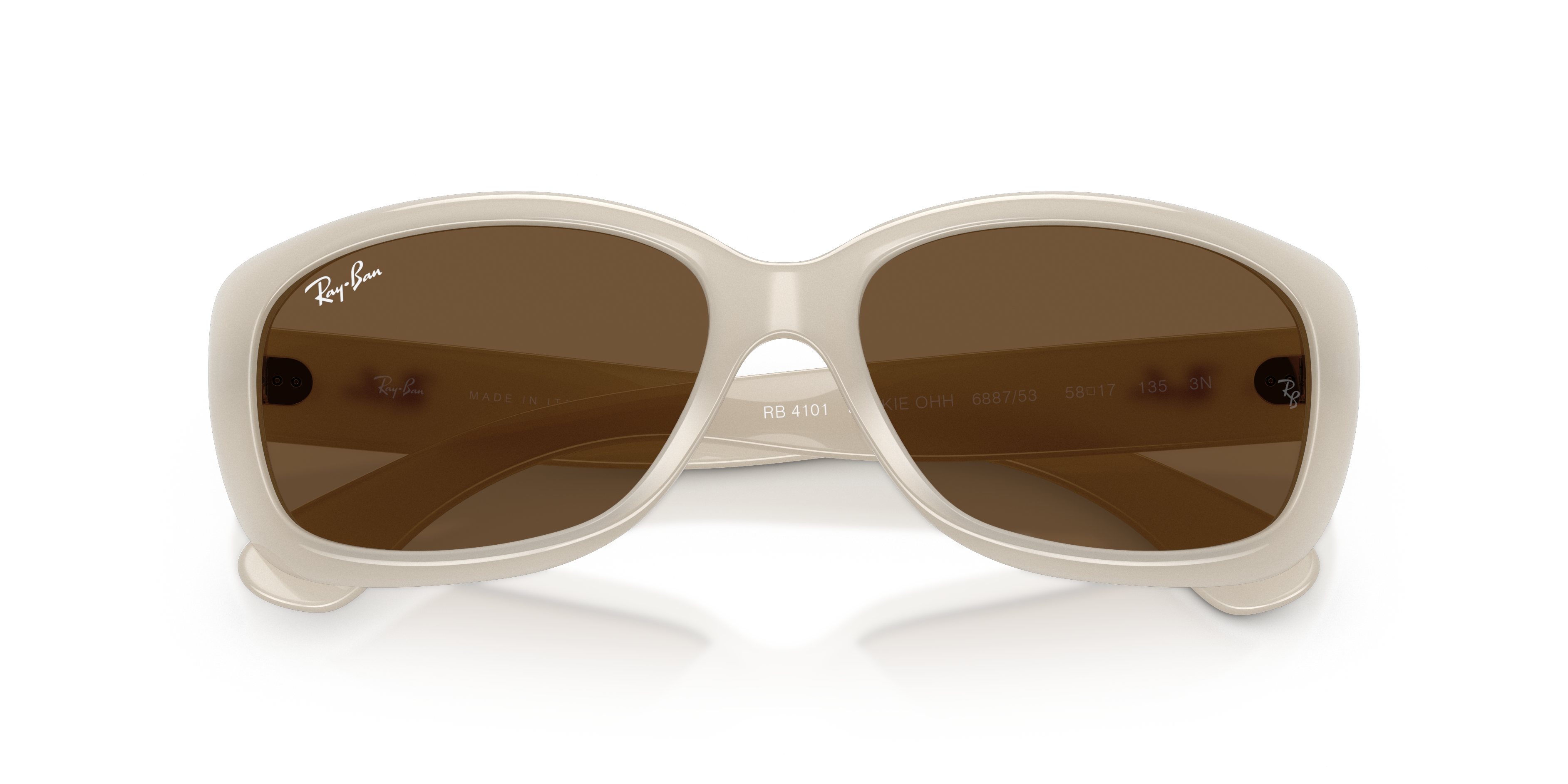WOMEN'S SUNGLASSES RAY-BAN RB 4101 JACKIE OHH 601 BLACK 