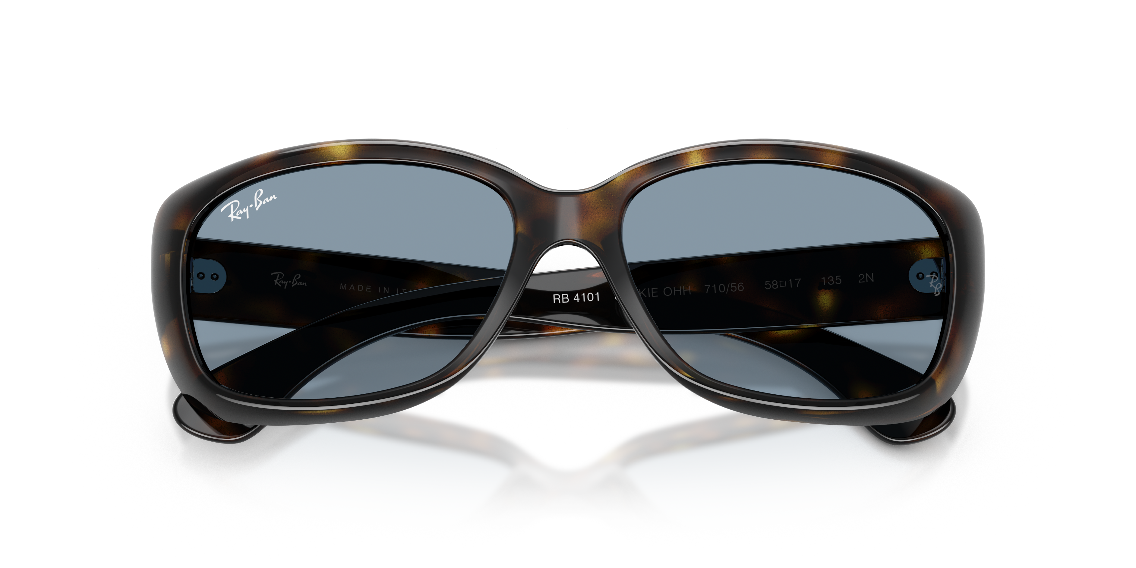 WOMEN'S SUNGLASSES RAY-BAN RB 4101 JACKIE OHH 601 BLACK 