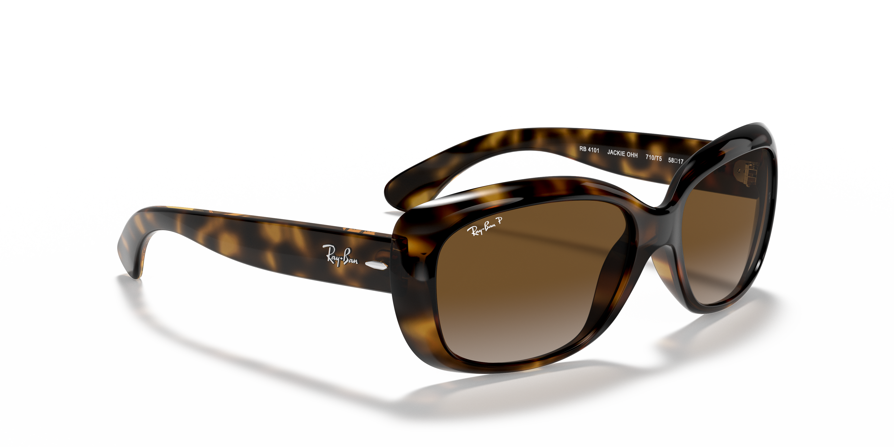 WOMEN'S SUNGLASSES RAY-BAN RB 4101 JACKIE OHH 601 BLACK 