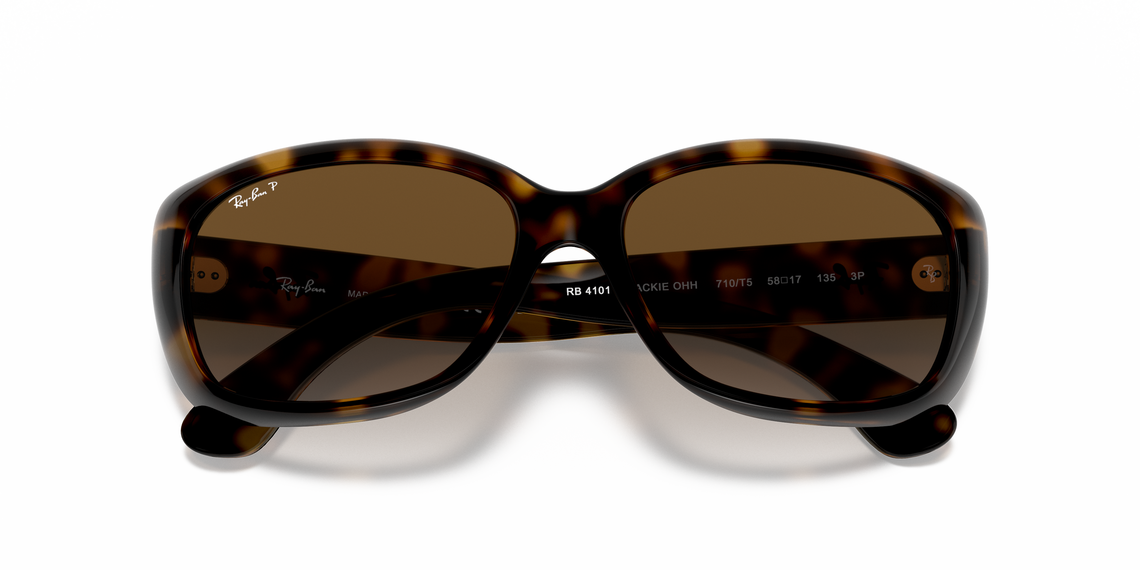 WOMEN'S SUNGLASSES RAY-BAN RB 4101 JACKIE OHH 601 BLACK 