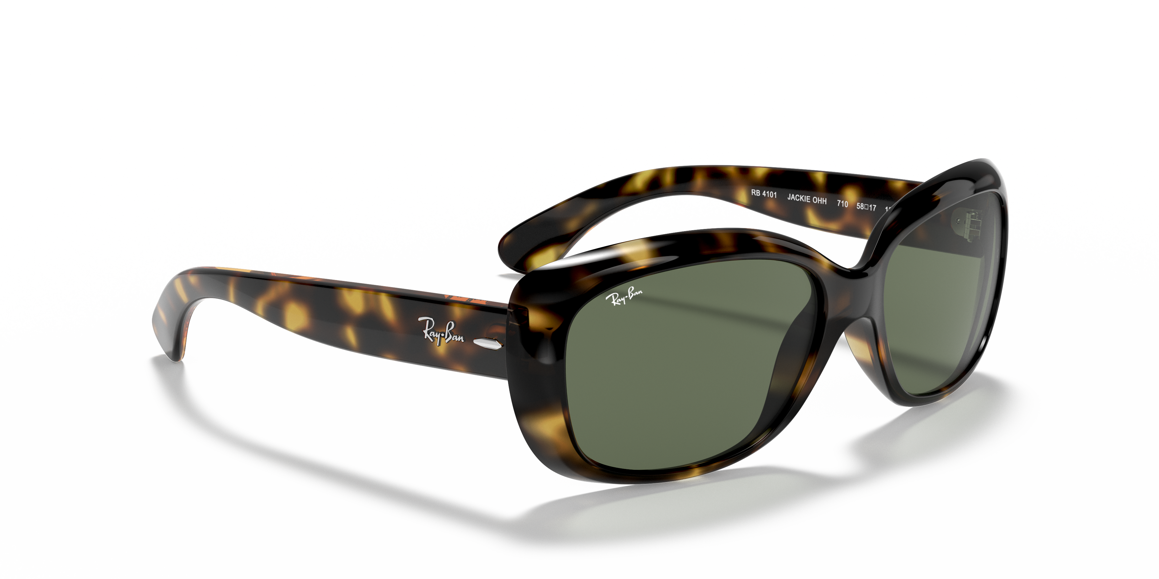 WOMEN'S SUNGLASSES RAY-BAN RB 4101 JACKIE OHH 601 BLACK 