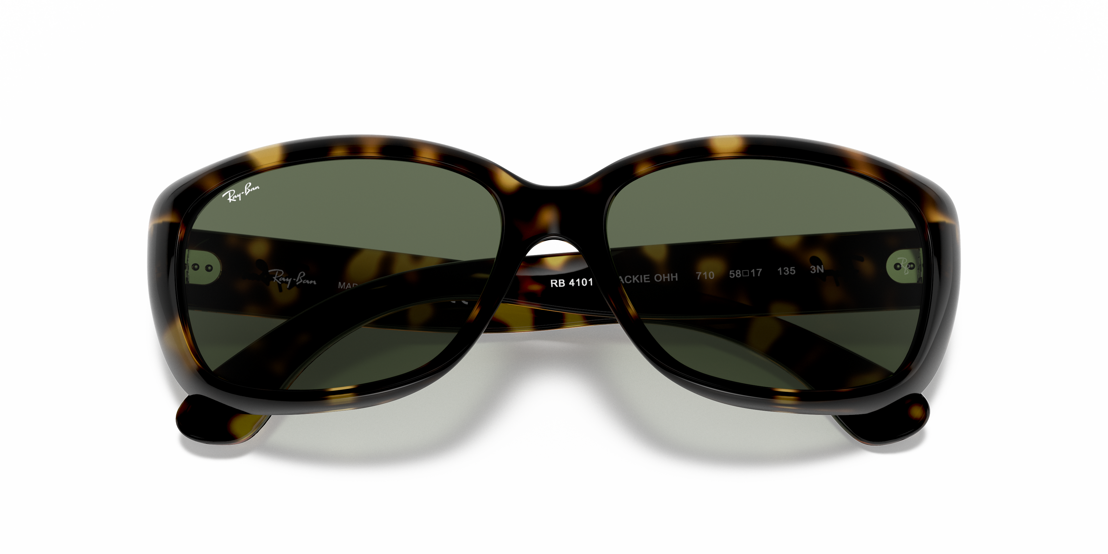 WOMEN'S SUNGLASSES RAY-BAN RB 4101 JACKIE OHH 601 BLACK 