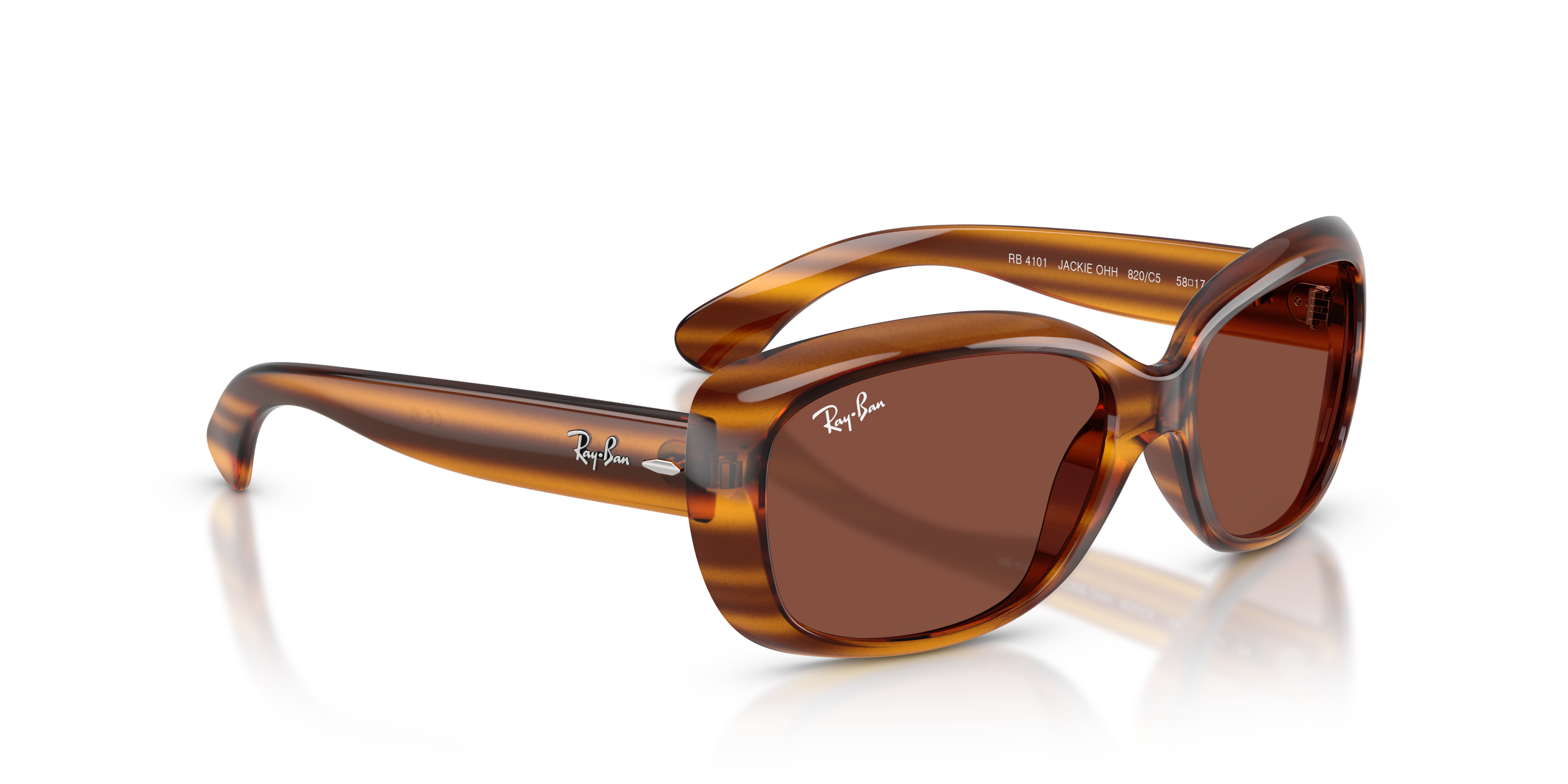 WOMEN'S SUNGLASSES RAY-BAN RB 4101 JACKIE OHH 601 BLACK 