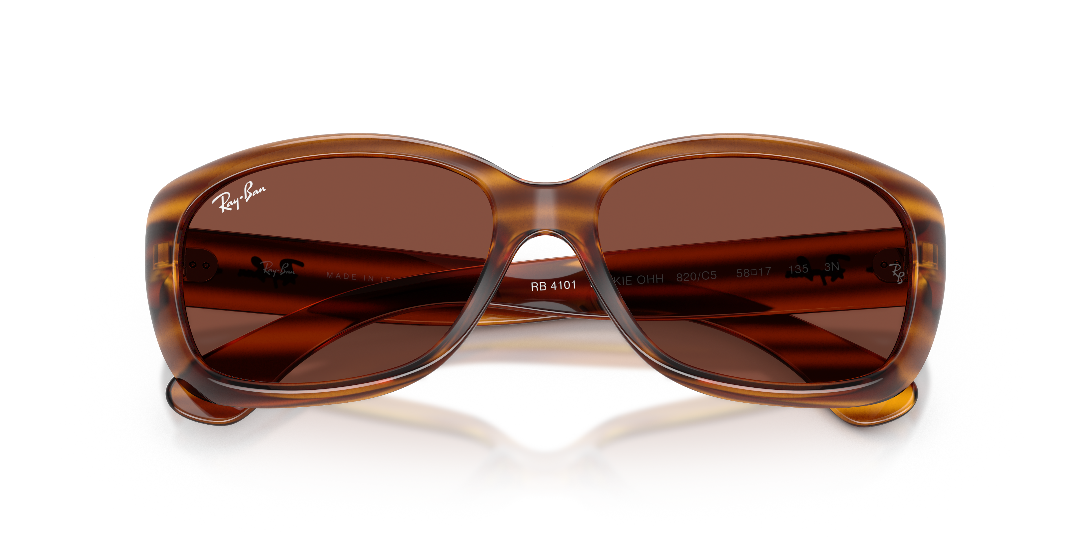 WOMEN'S SUNGLASSES RAY-BAN RB 4101 JACKIE OHH 601 BLACK 
