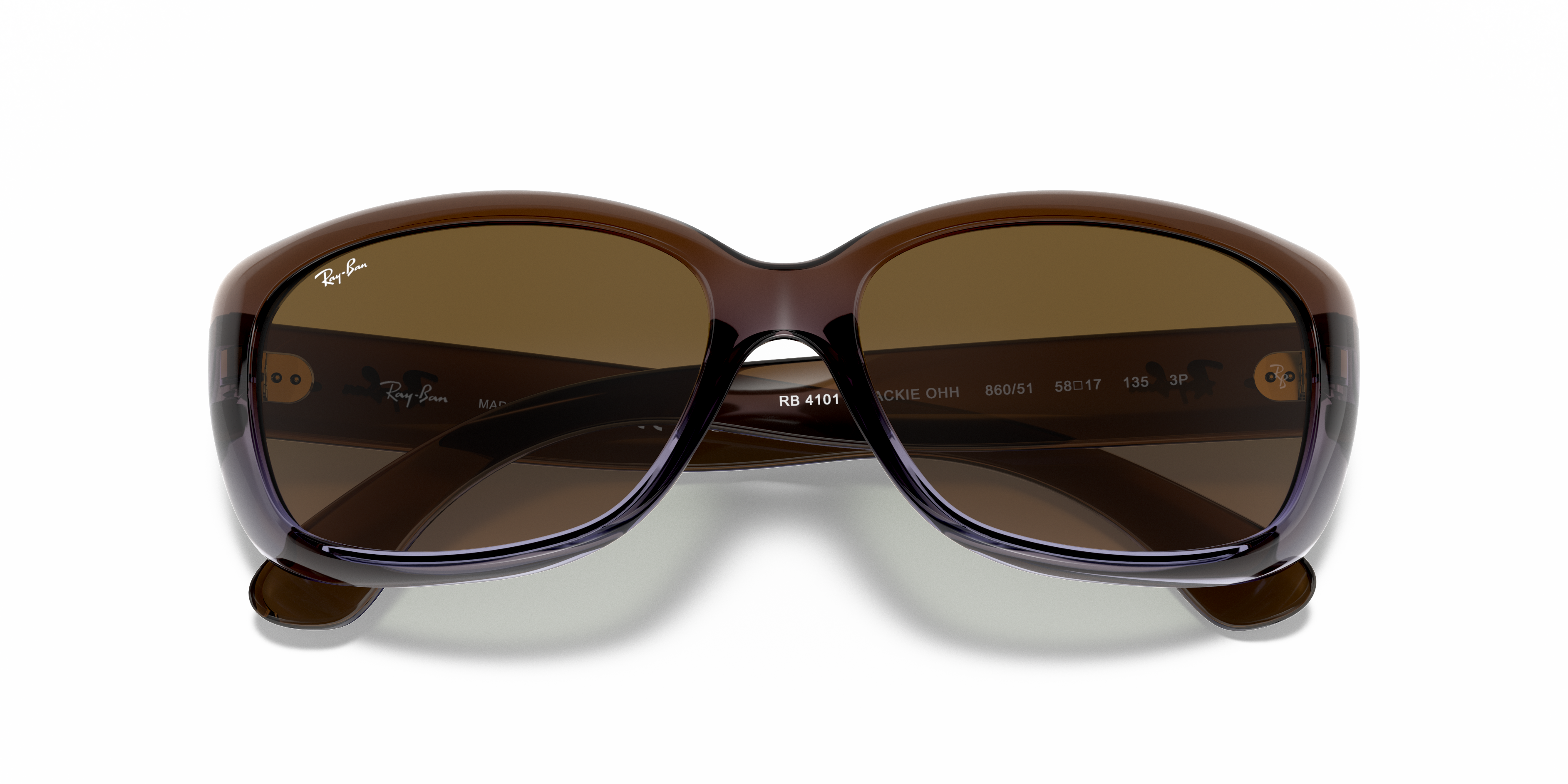 WOMEN'S SUNGLASSES RAY-BAN RB 4101 JACKIE OHH 601 BLACK 