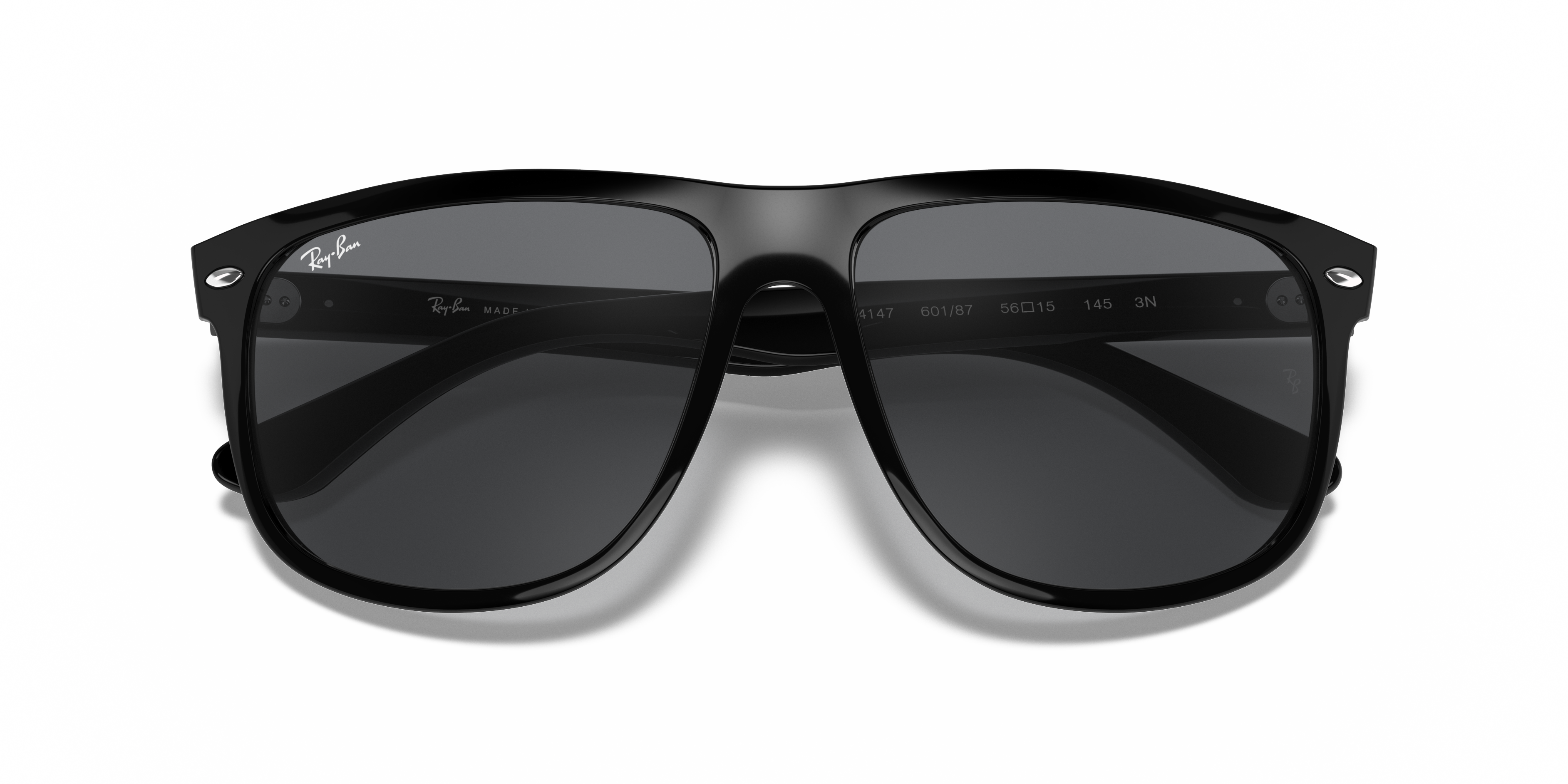 MEN'S SUNGLASSES RAY-BAN RB 4147 RB4147 617187 TOP MAT BLACK ON RED TRASP SIZE 56 