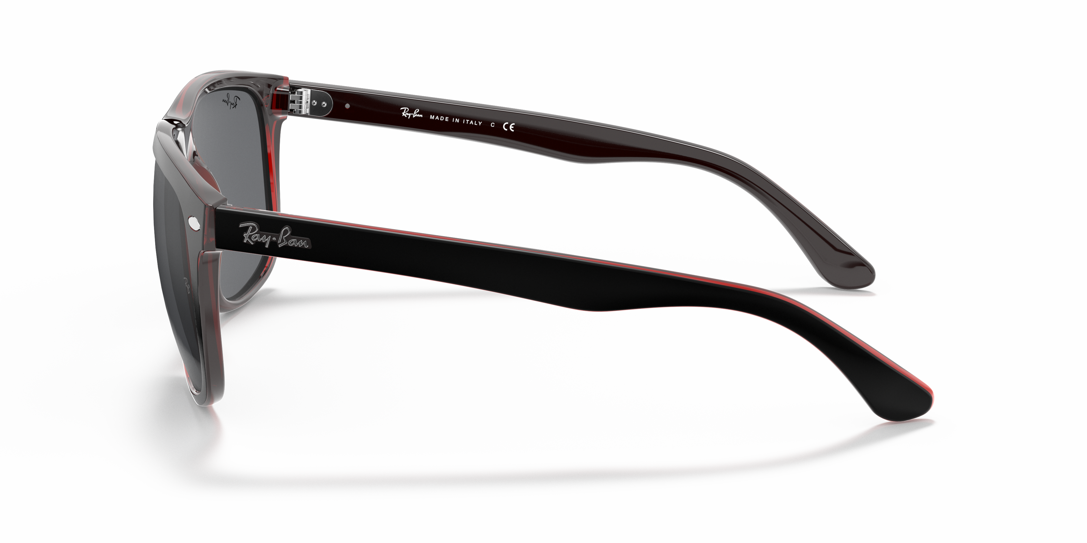 MEN'S SUNGLASSES RAY-BAN RB 4147 RB4147 617187 TOP MAT BLACK ON RED TRASP SIZE 56 