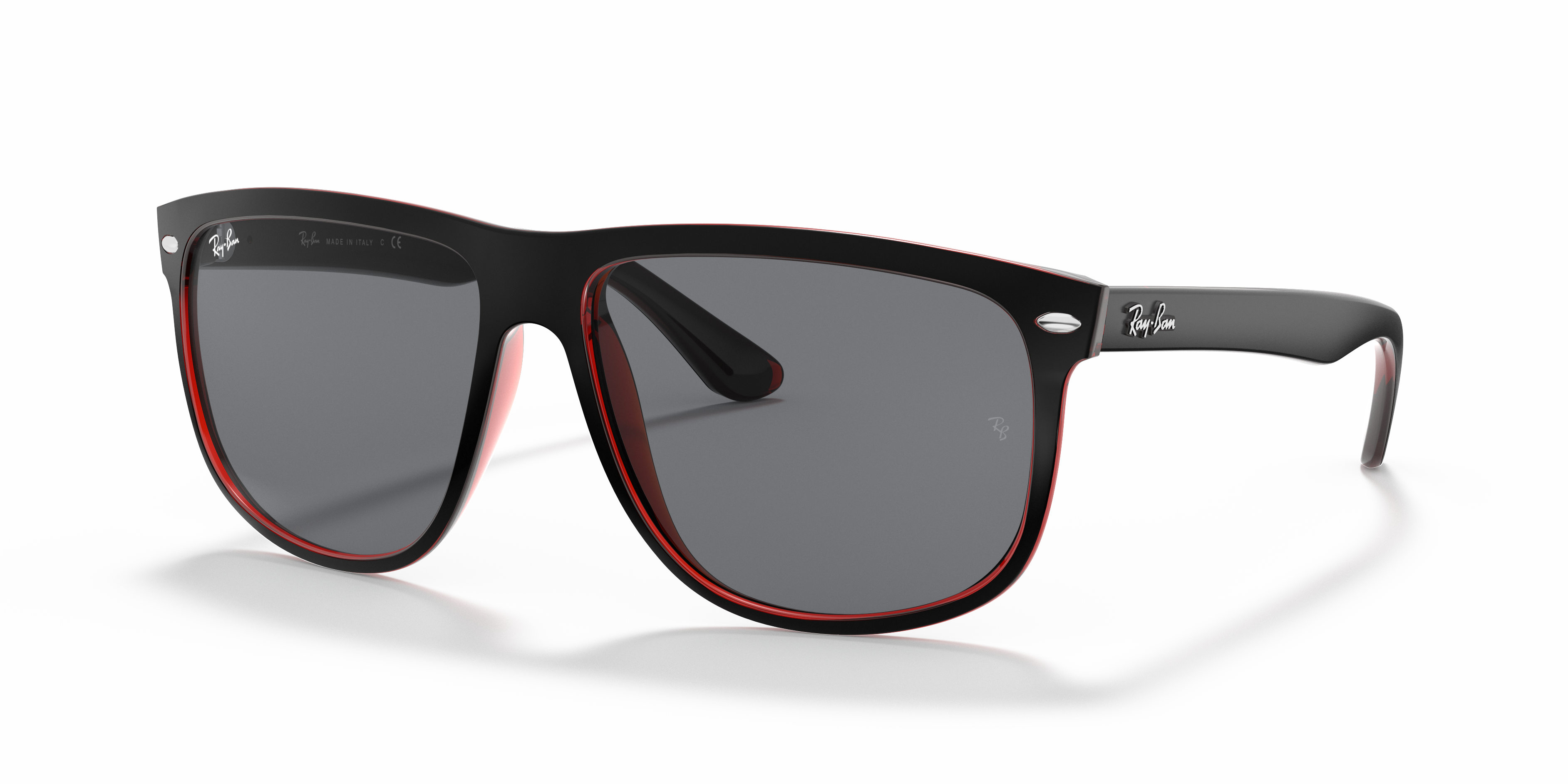 MEN'S SUNGLASSES RAY-BAN RB 4147 RB4147 617187 TOP MAT BLACK ON RED TRASP SIZE 56 