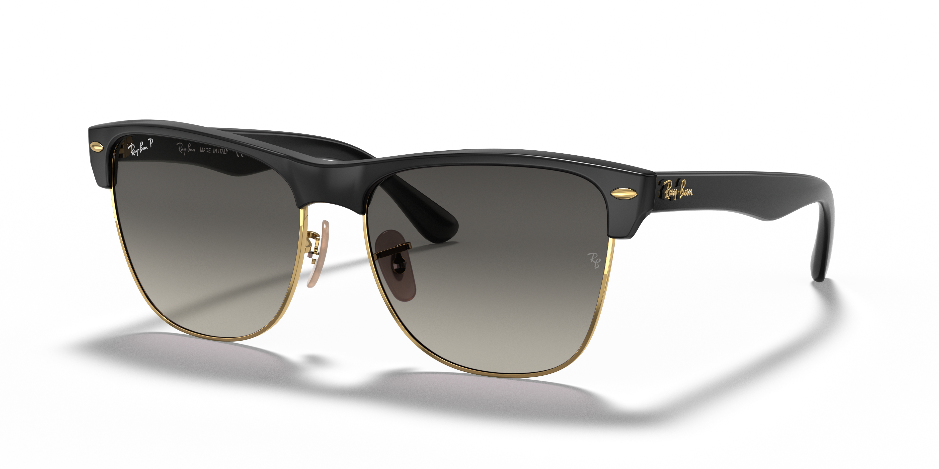 Occhiali da sole Ray-Ban Clubmaster Oversized Uomo Black On Gold