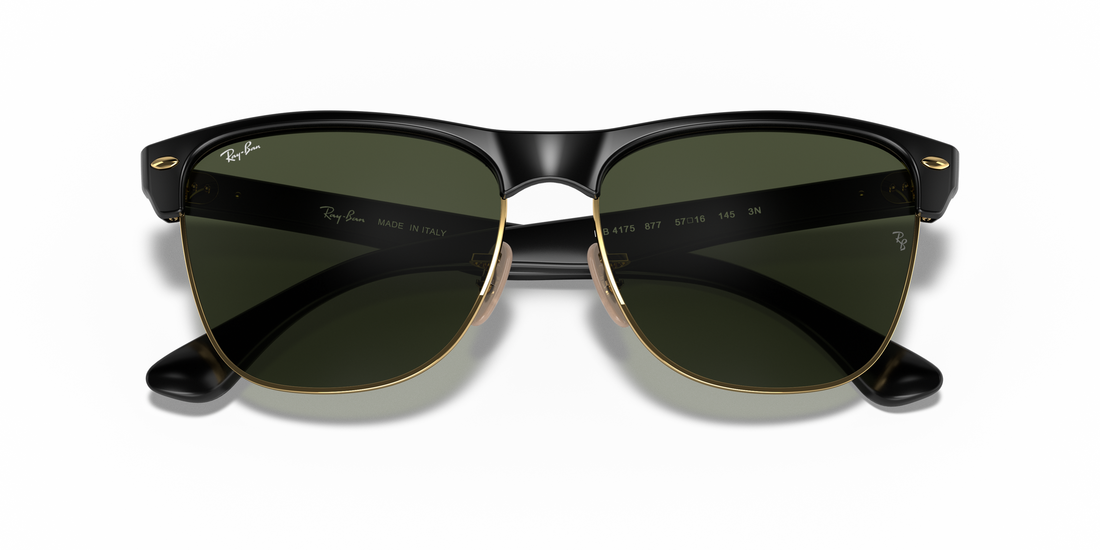 Occhiali da sole Ray-Ban Clubmaster Oversized Uomo Black On Gold